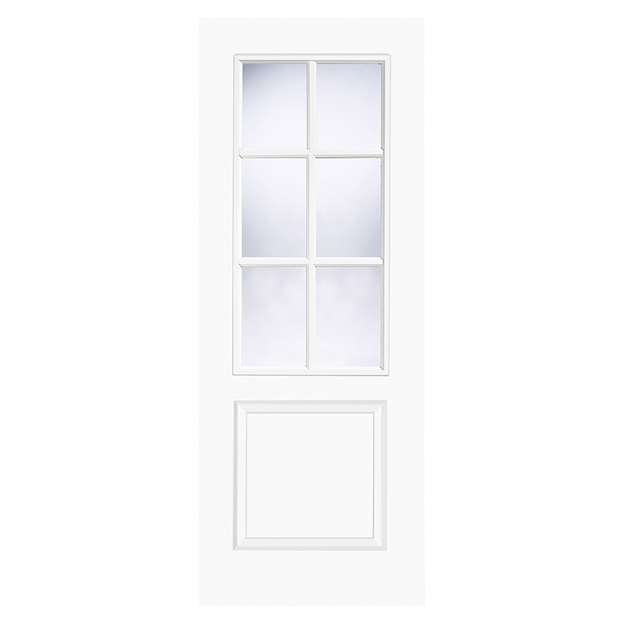 Berlin 6-Light Pre-Finished Smooth Moulded Glazed Internal Door White