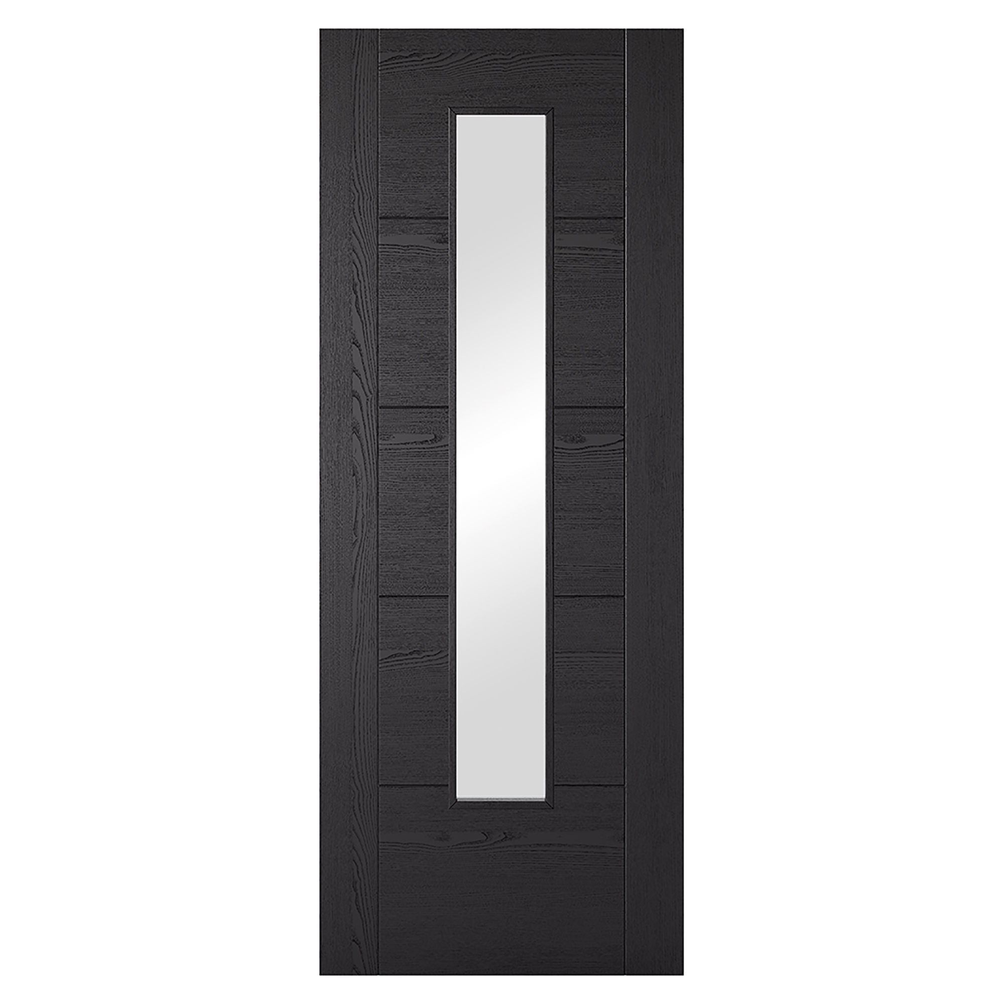Vancouver 1-Light Pre-Finished Glazed Internal Door Charcoal Black