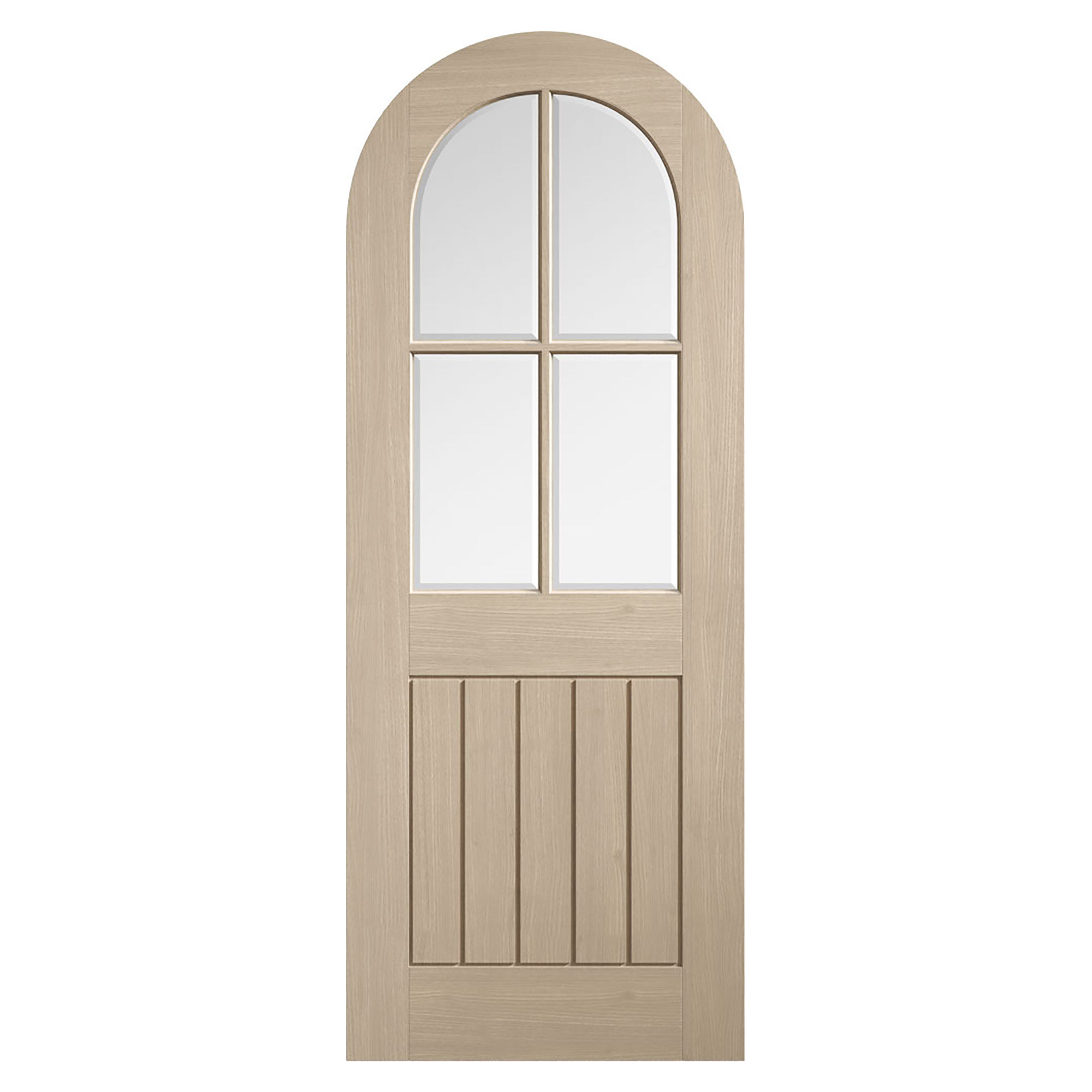 Mexicano Pre-Finished Arched Glazed Internal Door Blonde Oak