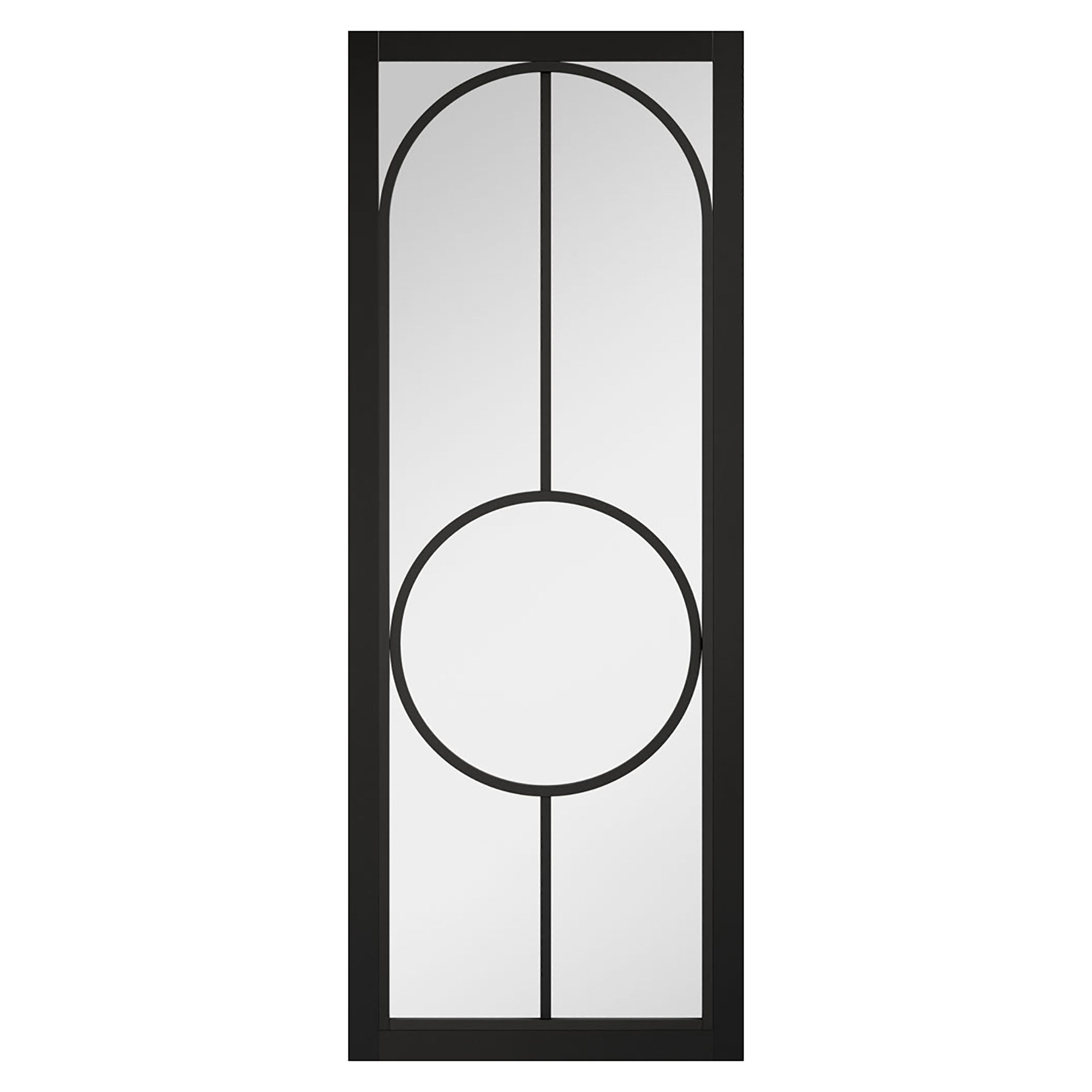 Bowery Pre-Finished Clear Glazed Internal Door Black