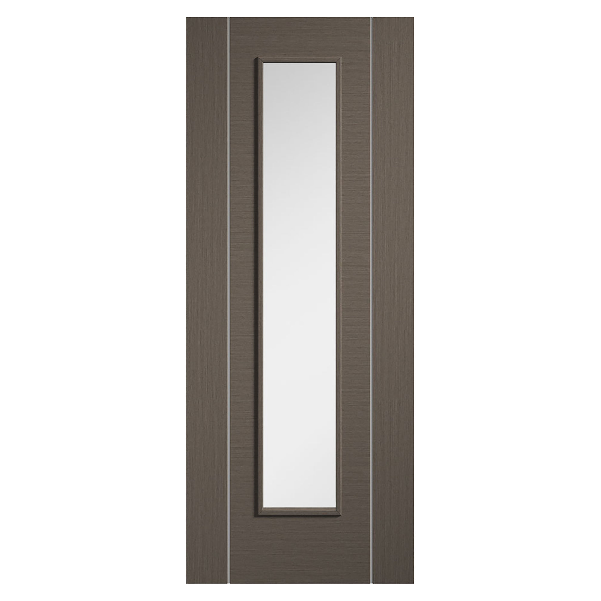 Alcaraz Pre-Finished Long Light Glazed Internal Door Chocolate Grey