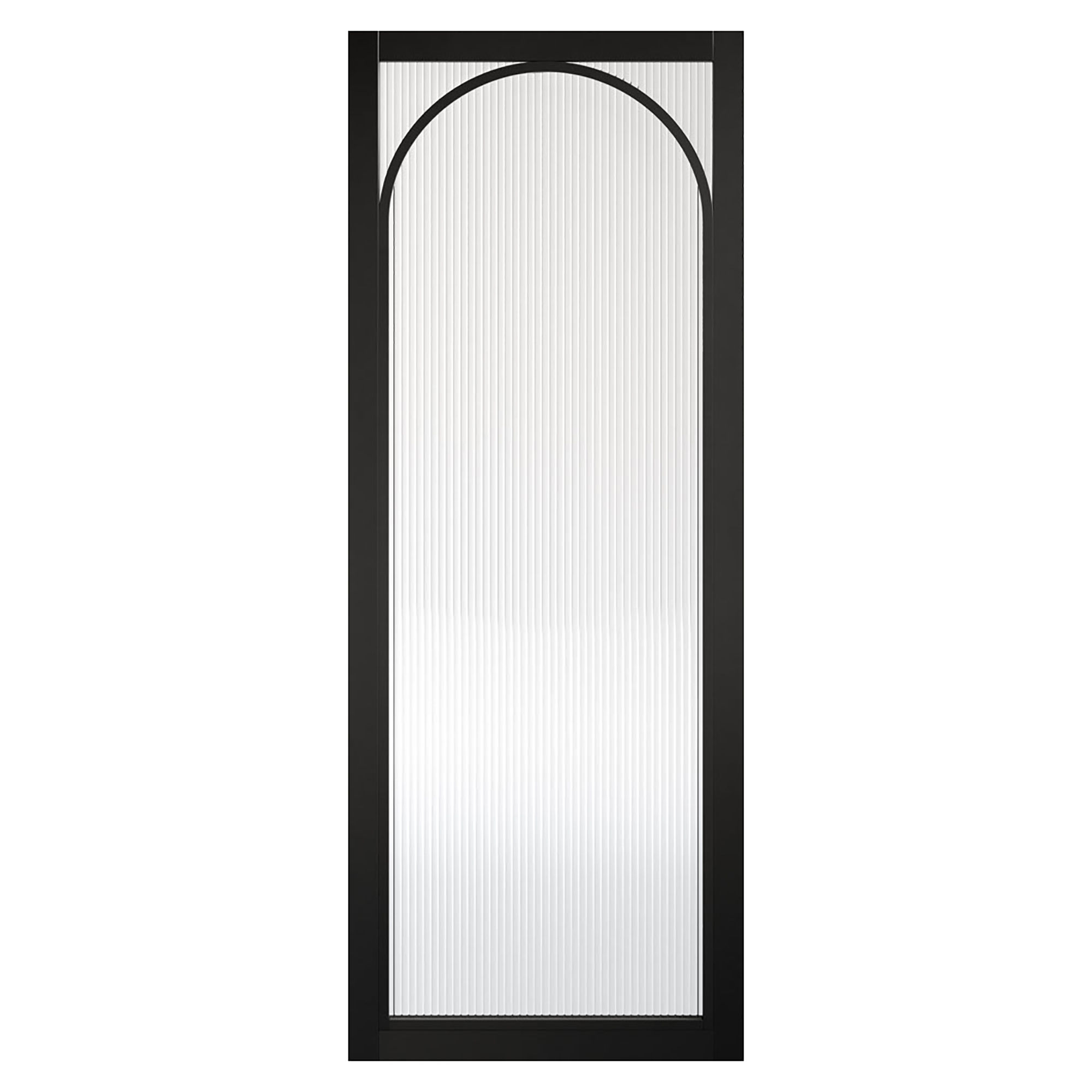 Melrose Pre-Finished Reeded Glazed Internal Door Black