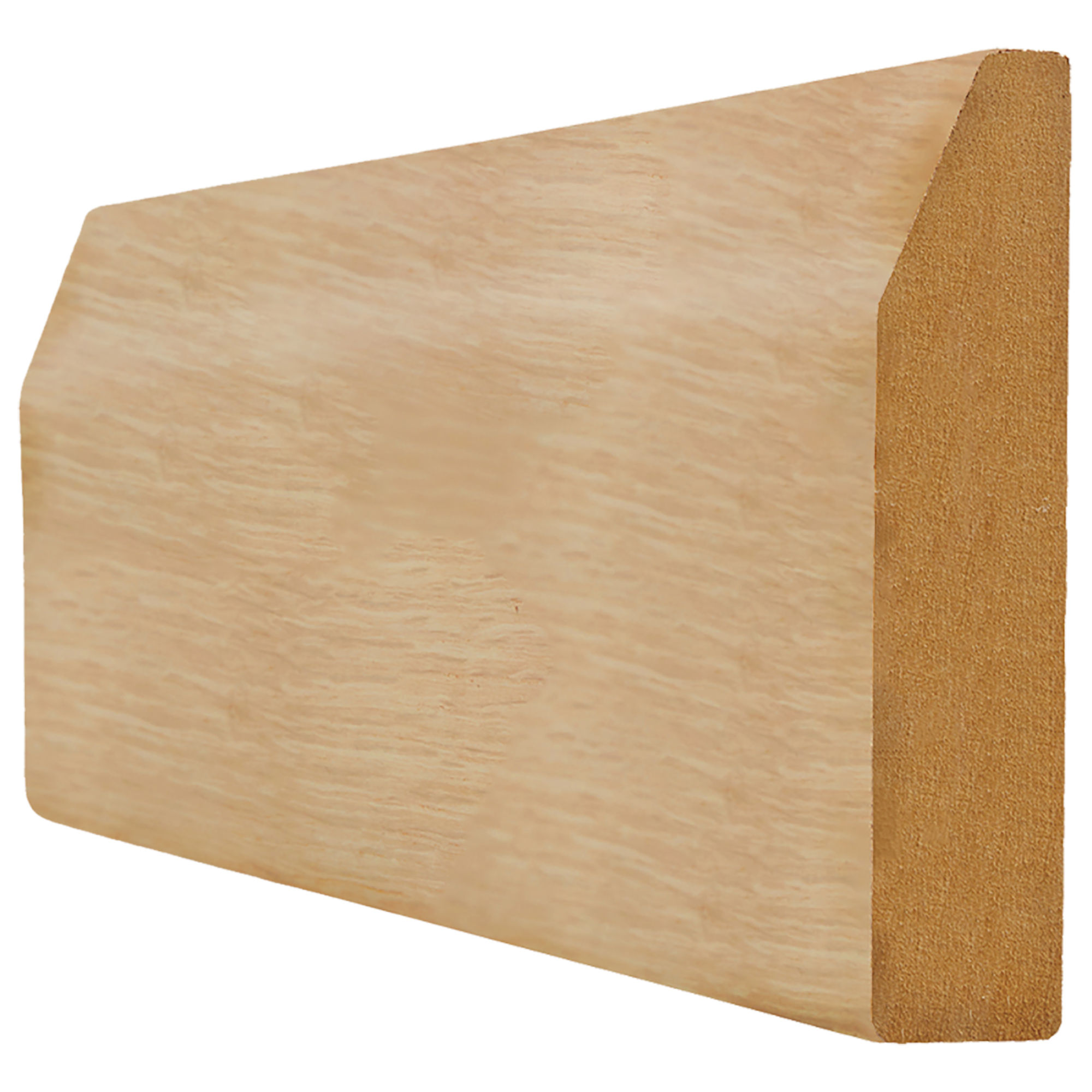 Chamfered Unfinished MDF Skirting (Pack of 4) Oak