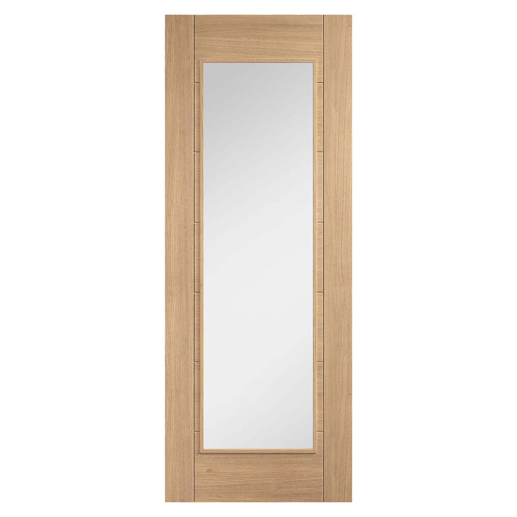 Carini 1-Light Unfinished Glazed Internal Door Oak