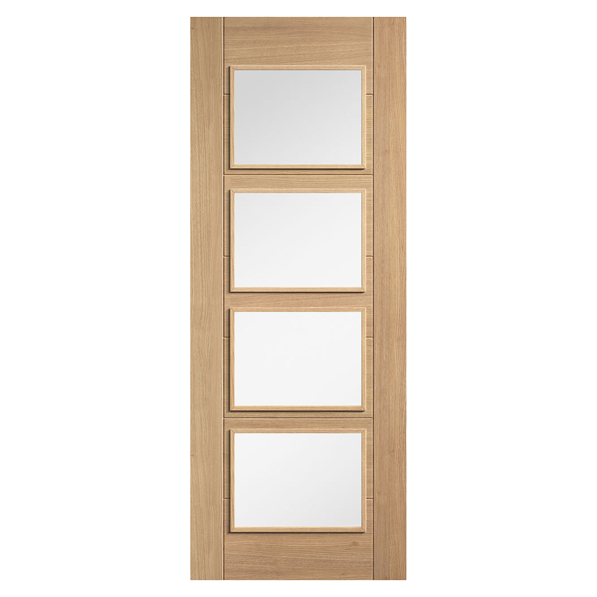 Carini 4-Light Pre-Finished Glazed Internal Door Oak