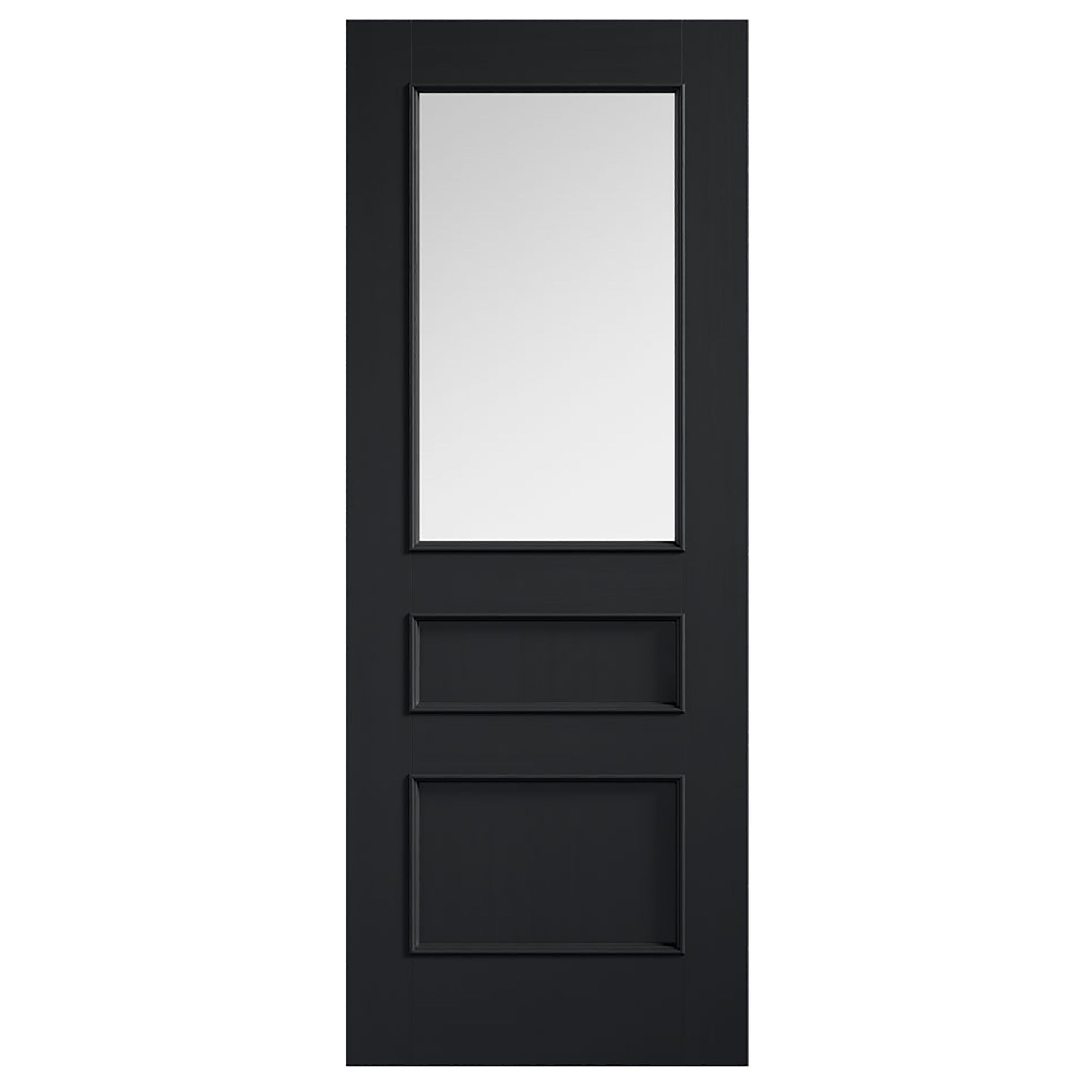 Toledo Pre-Finished Glazed Internal Door Charcoal Black