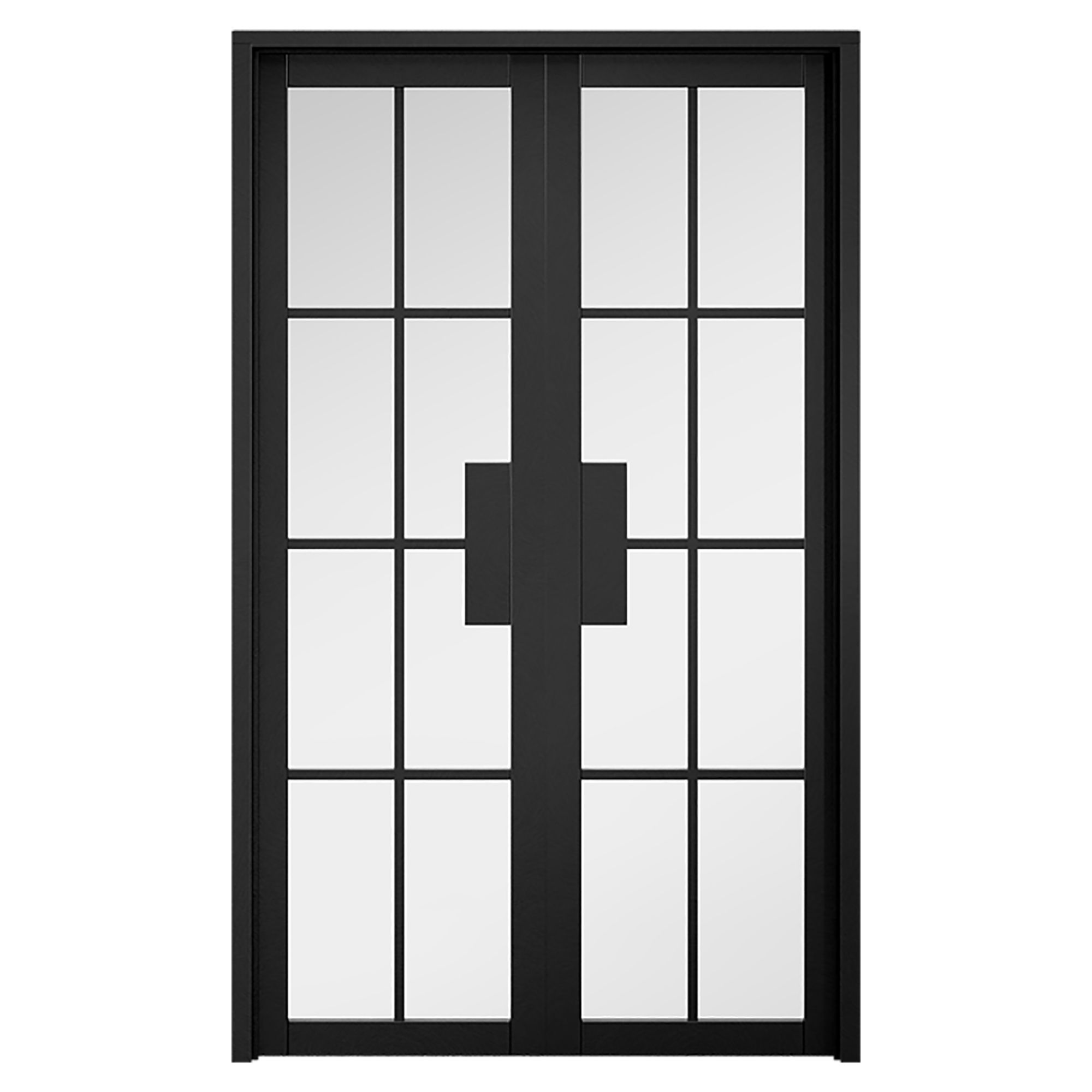 Malvern W4 Pre-Finished Glazed Room Divider Black 1246mm x 2031mm - W4MALBLA