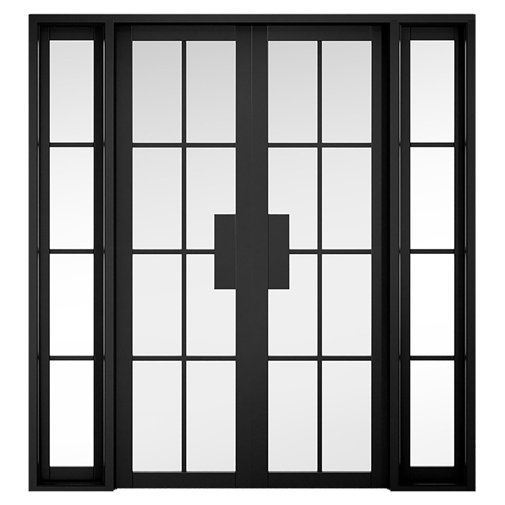Malvern W6 Pre-Finished Glazed Room Divider Black 1904mm x 2031mm - W6MALBLA