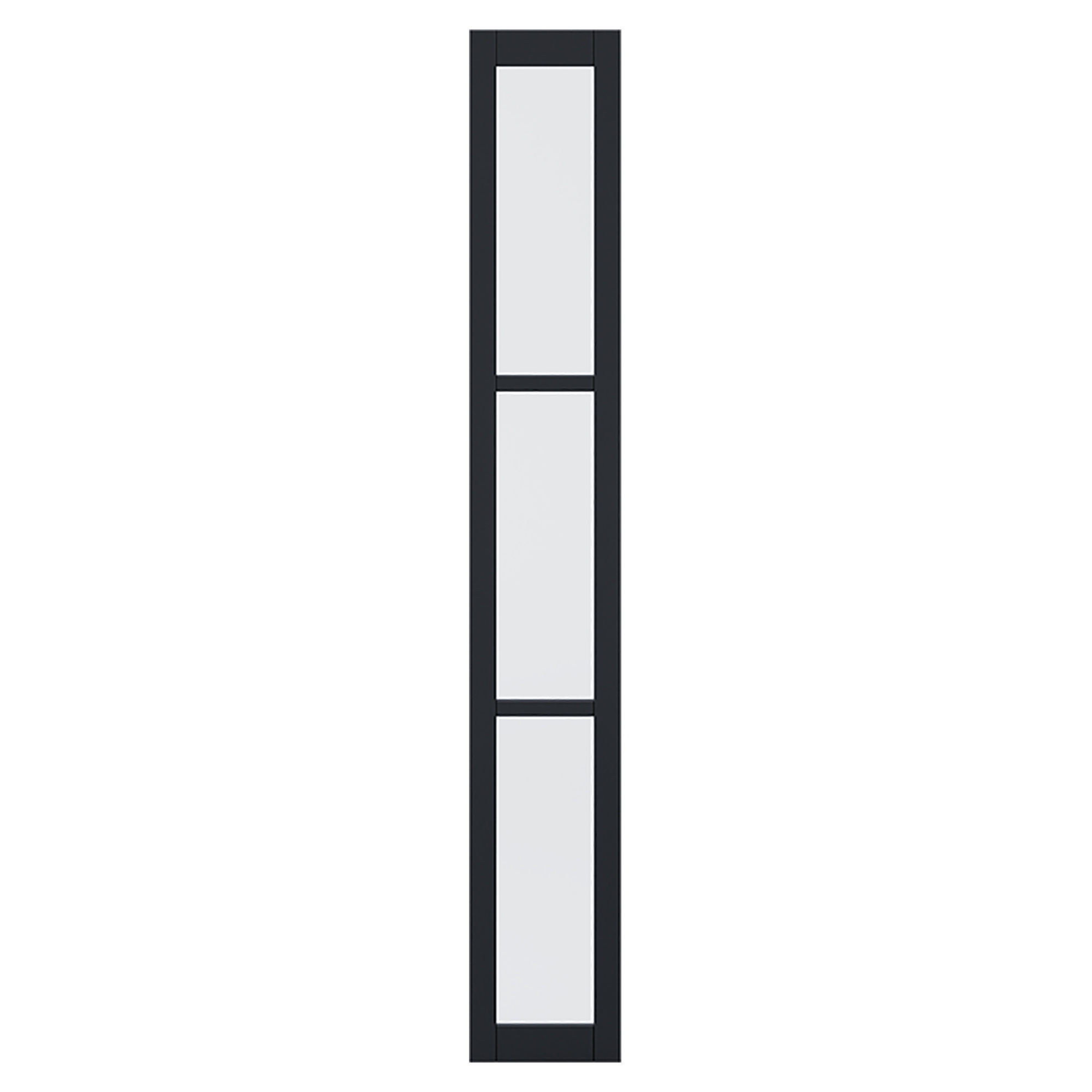 Tribeca W6 Pre-Finished Internal Sidelight Without Lock Block Black 292mm x 1981mm - W6TRINLB3
