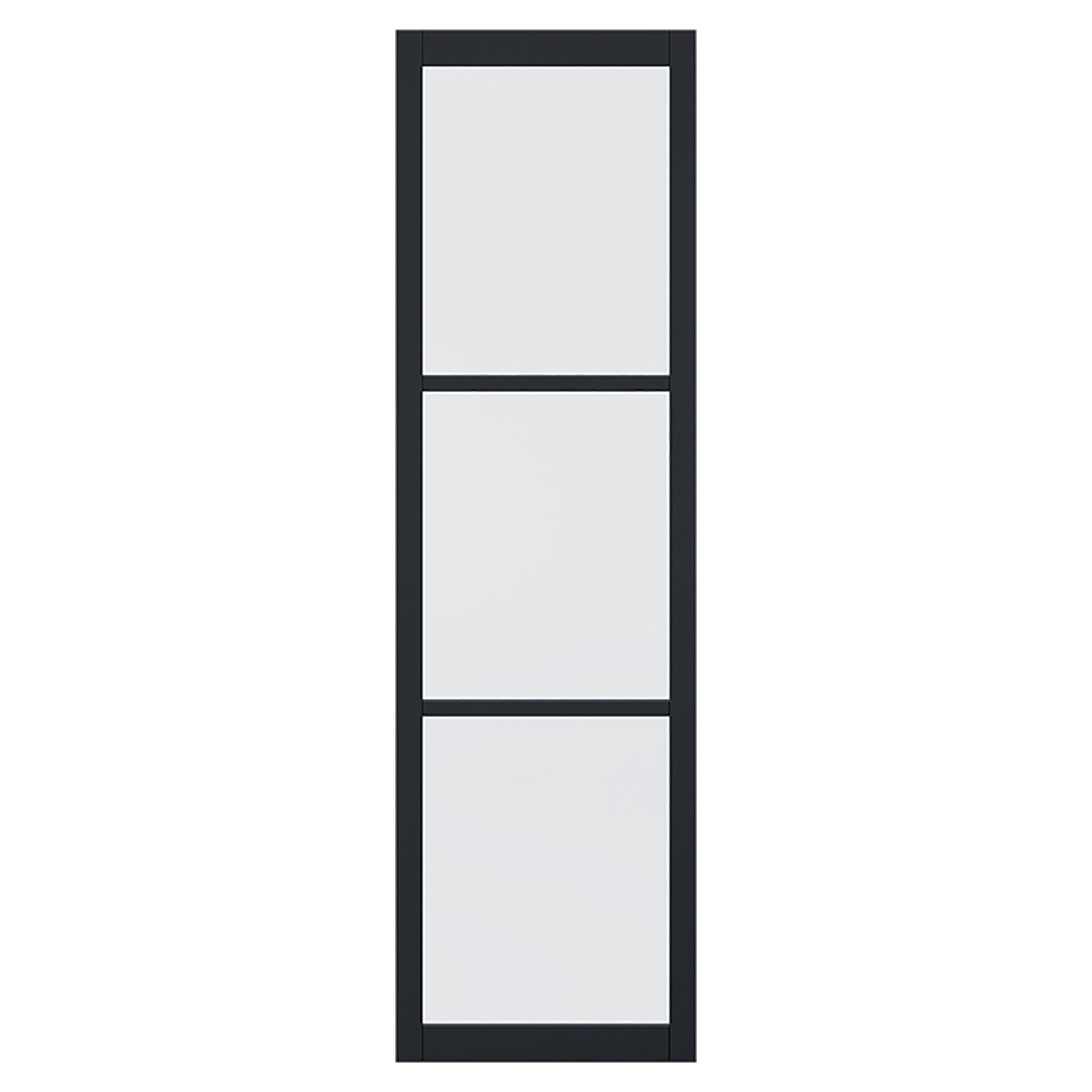 Tribeca W8 Pre-Finished Internal Sidelight Without Lock Block Black 579mm x 1981mm - WTRINLB2