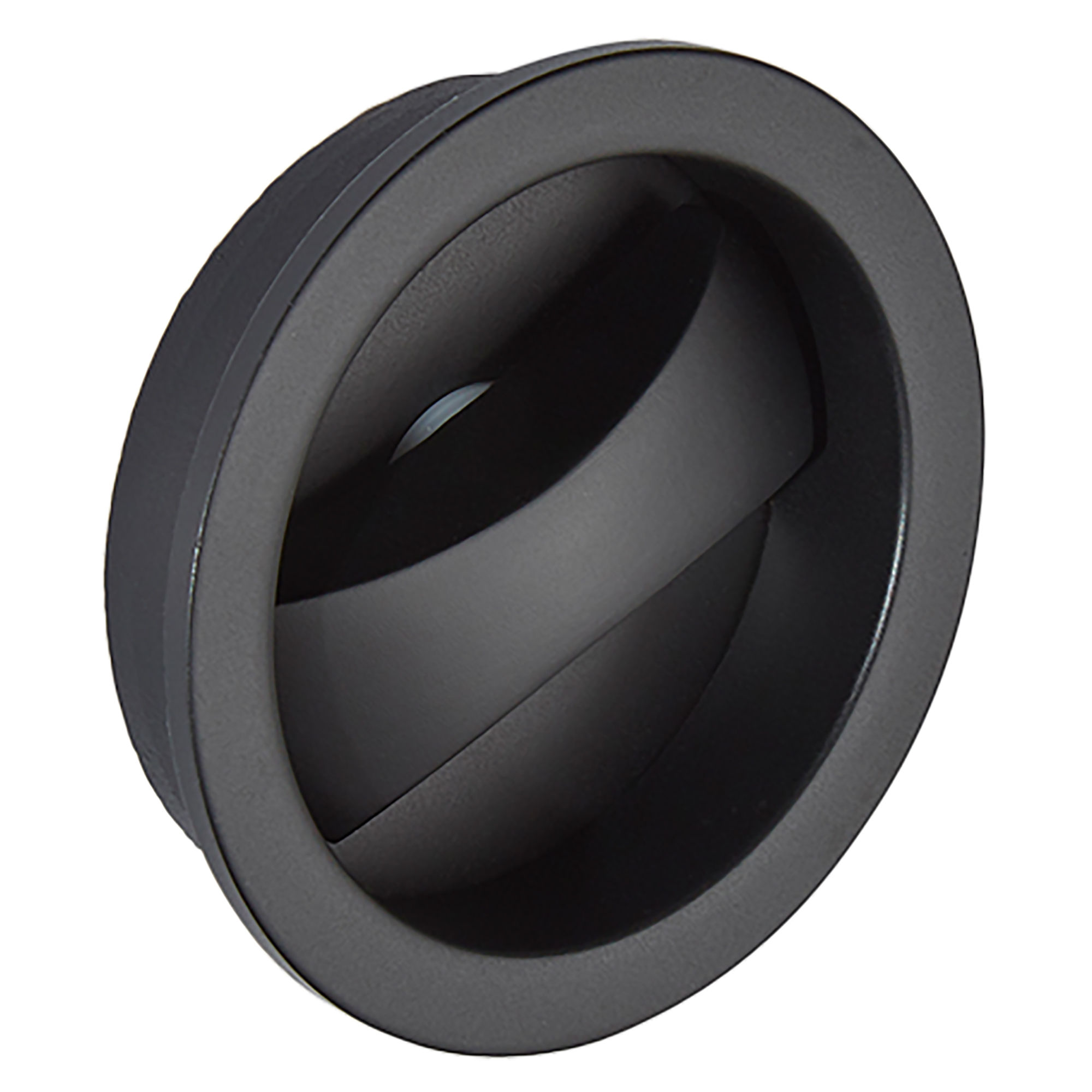 Aries Pocket Door Privacy Pull Handle Matt Black 55mm