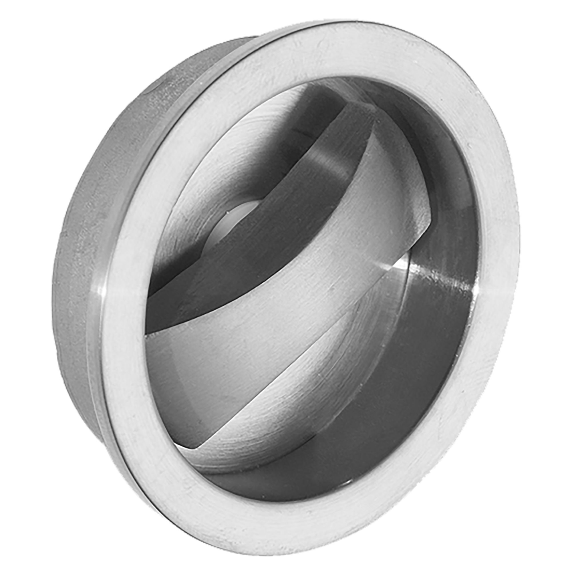 Aries Pocket Door Privacy Pull Handle Satin Chrome 55mm