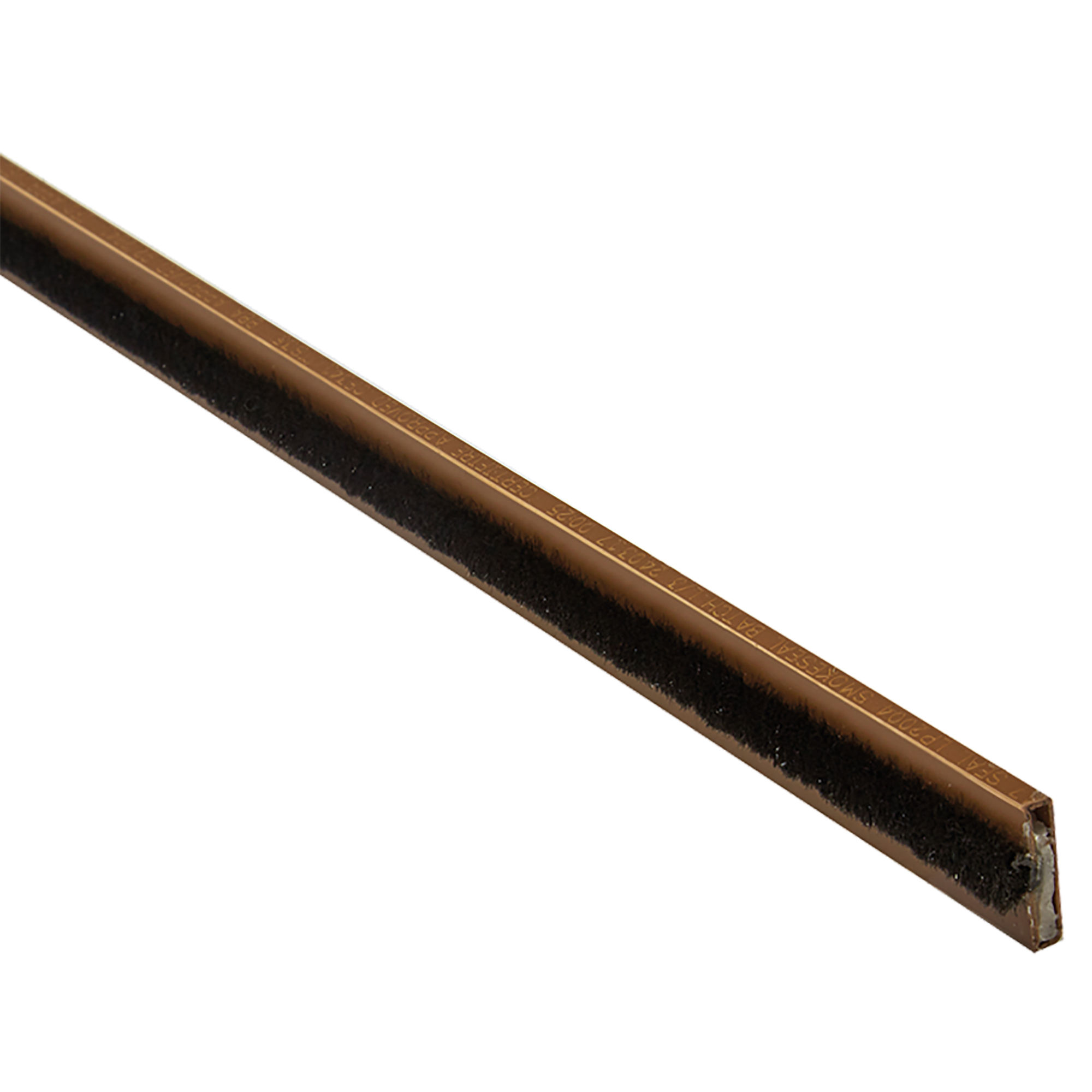 Lorient Intumescent Fire Door Strip with Brush FD 30 (Fire and Smoke) Brown 4mm x 20mm x 2100mm - INTRUBFD30S