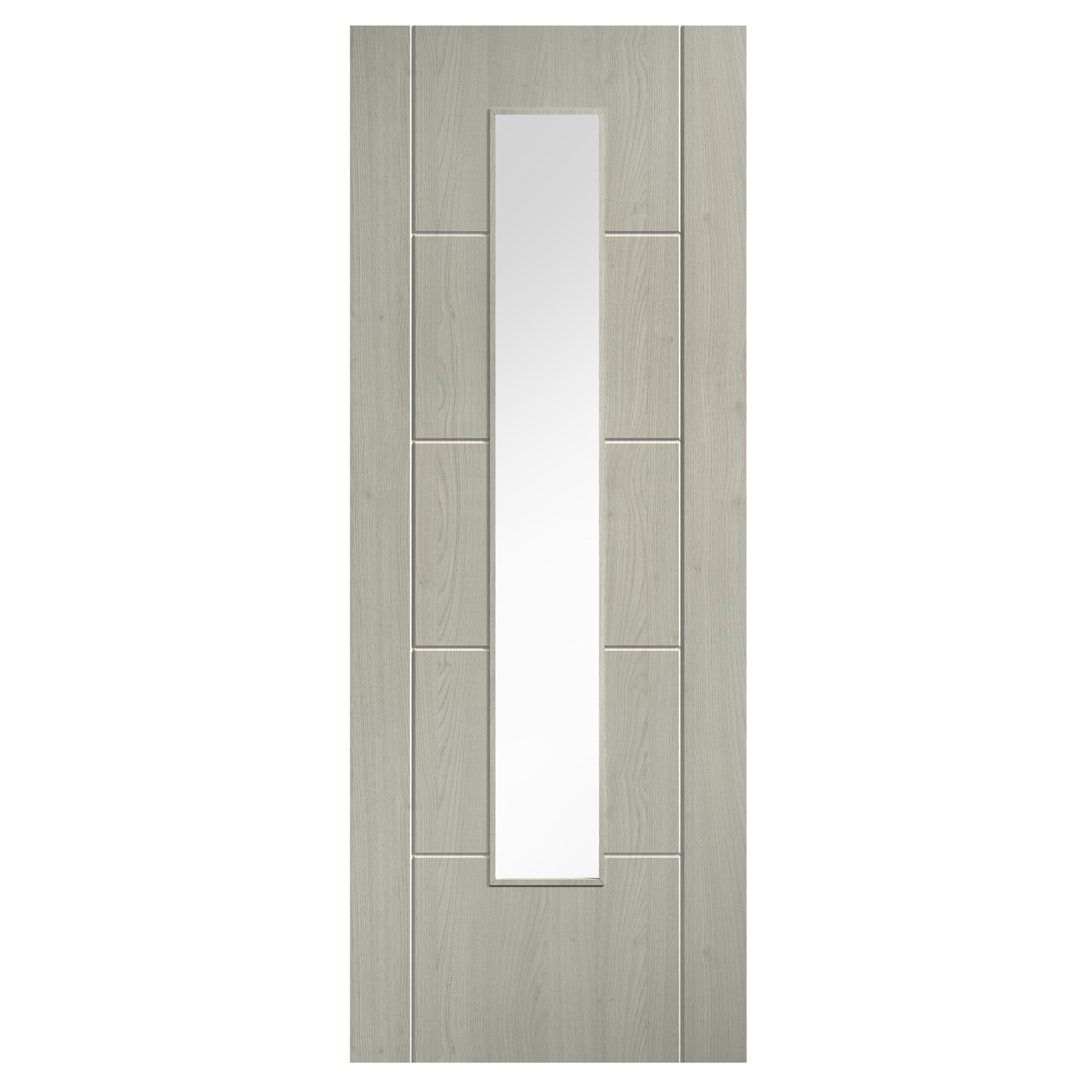 Ladder Laminate Glazed Internal Door Light Grey