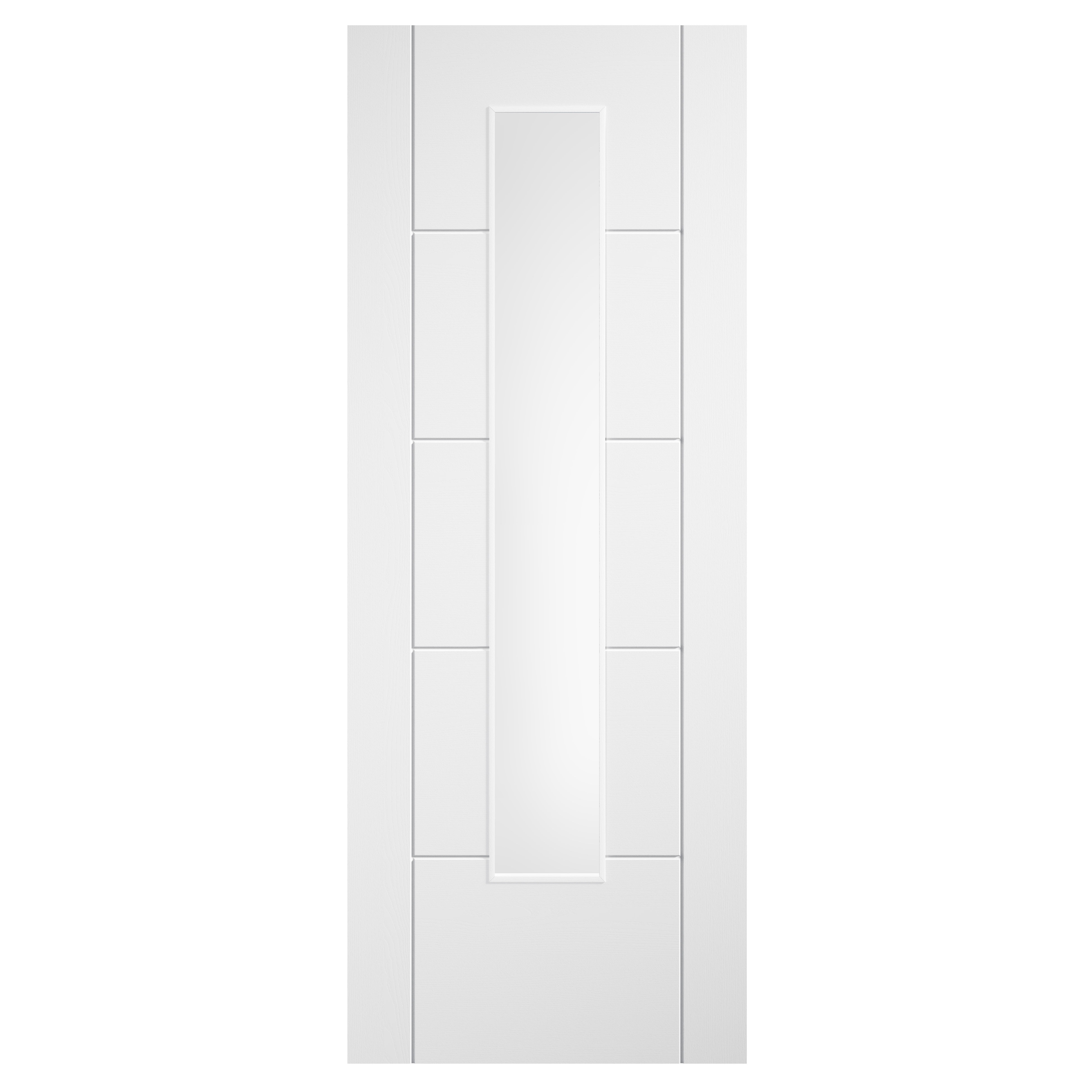 Ladder Laminate Glazed Internal Door White
