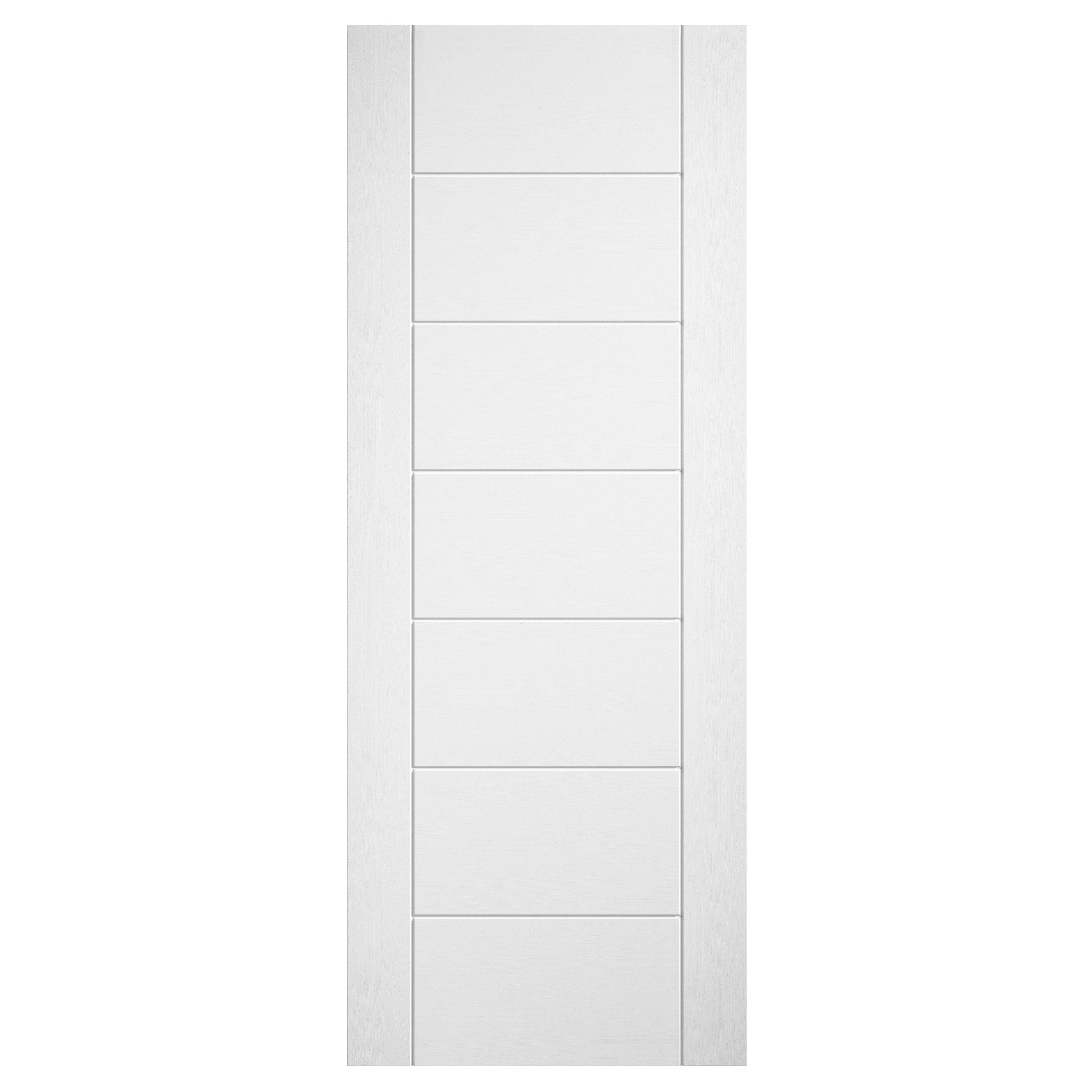 Linear 7-Panel Laminate Internal Door White