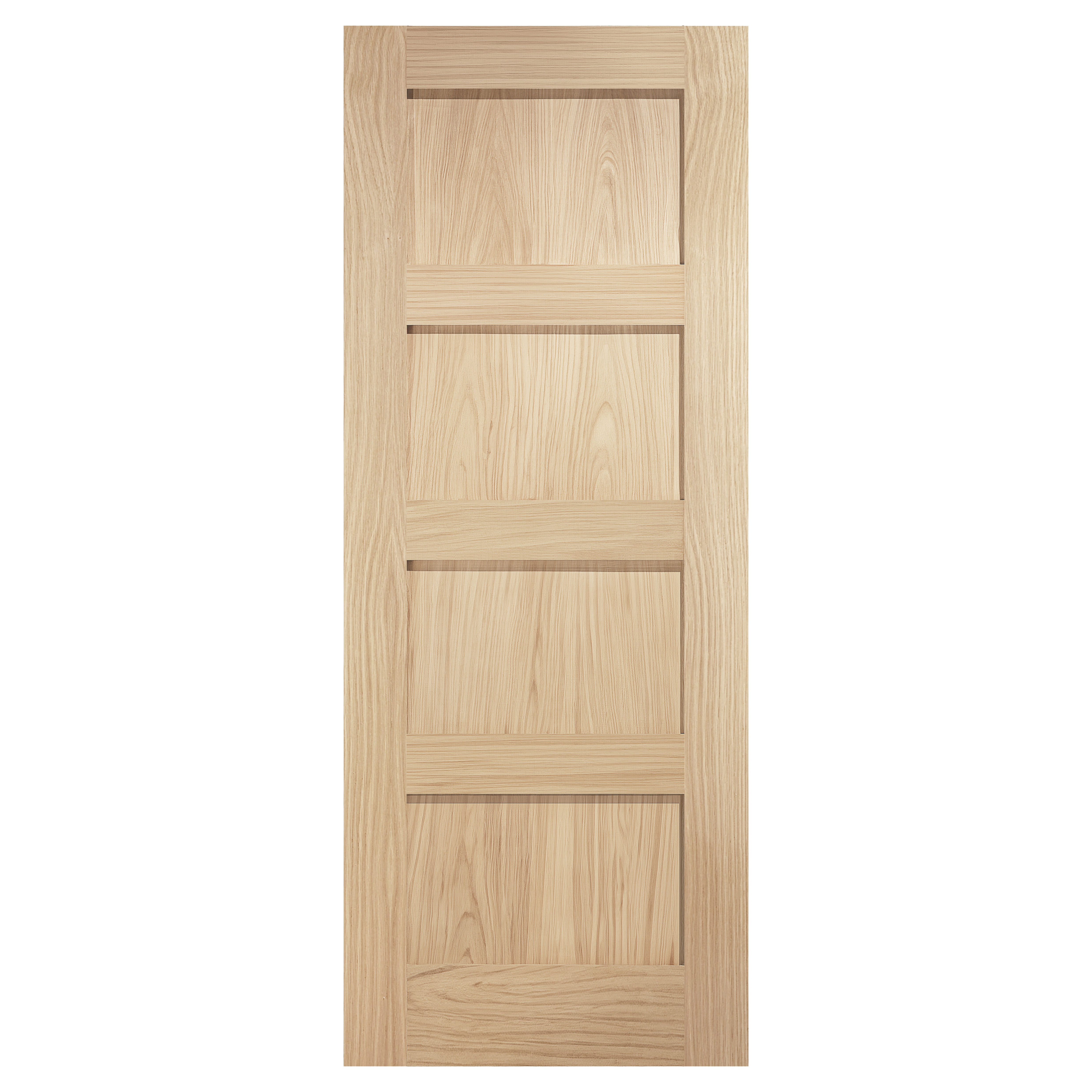 4 Panel Unfinished Internal Door Oak