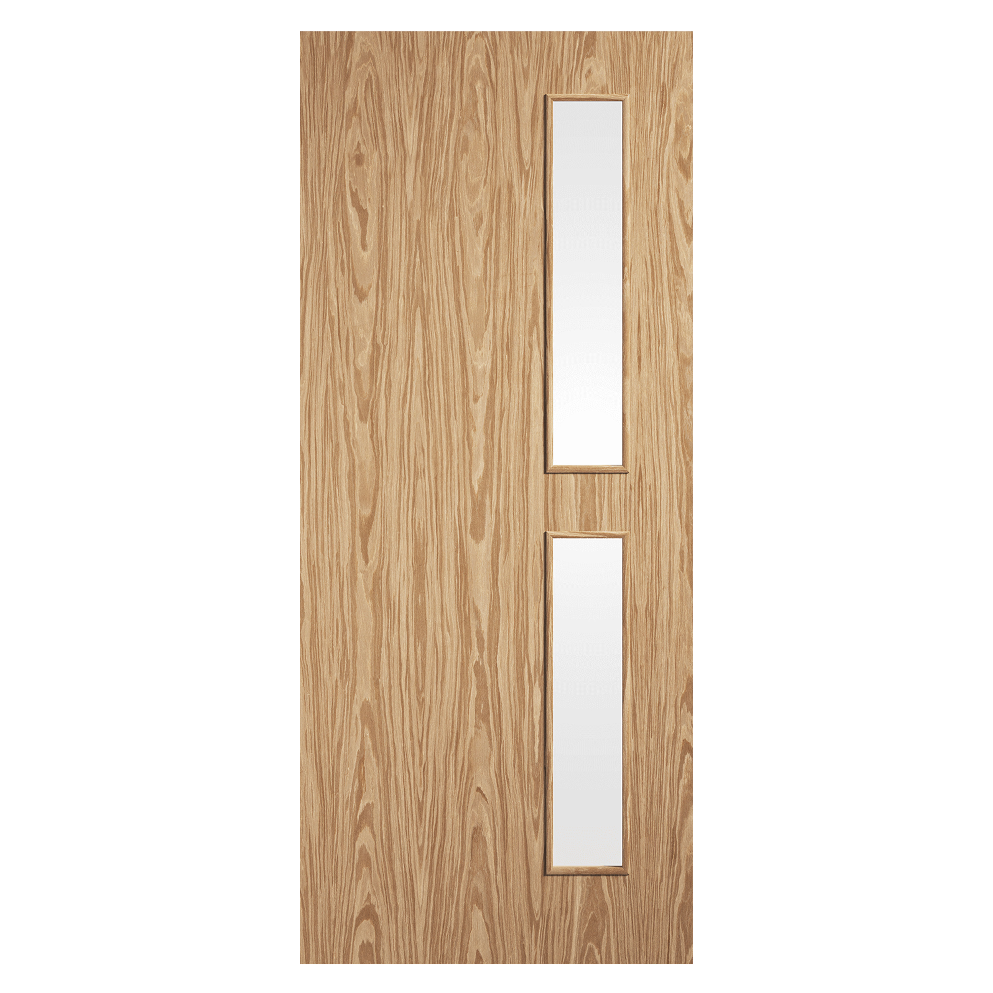 Flush 16G Pre-Finished Clear Glazed Internal Door FD 30 Oak