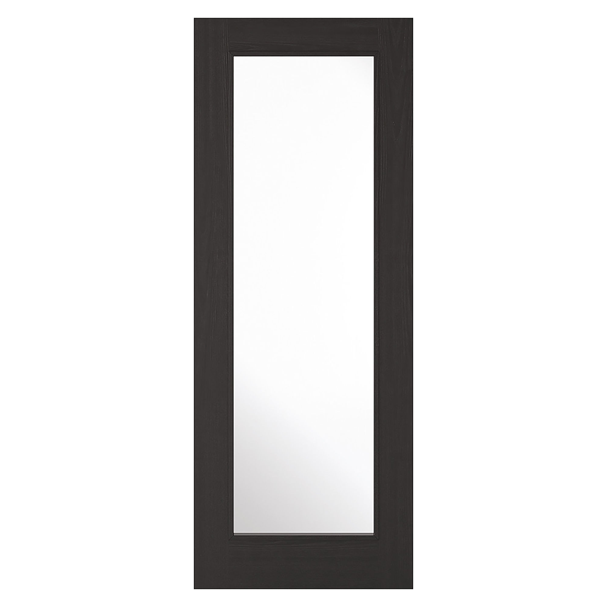 Diez 1-Light Pre-Finished Clear Glazed Internal Door Charcoal Black