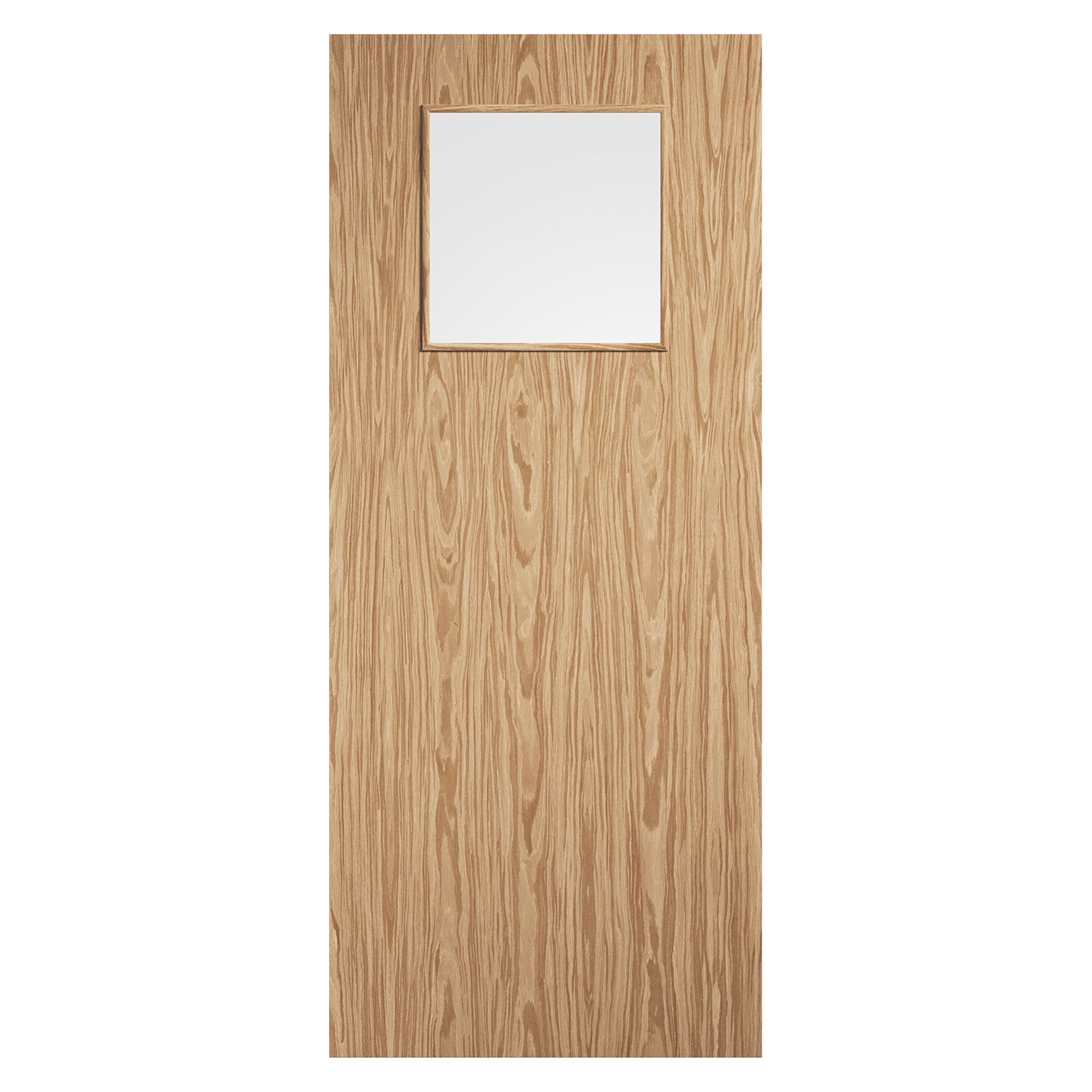 Flush 1G Pre-Finished Clear Glazed Internal Door FD 30 Oak