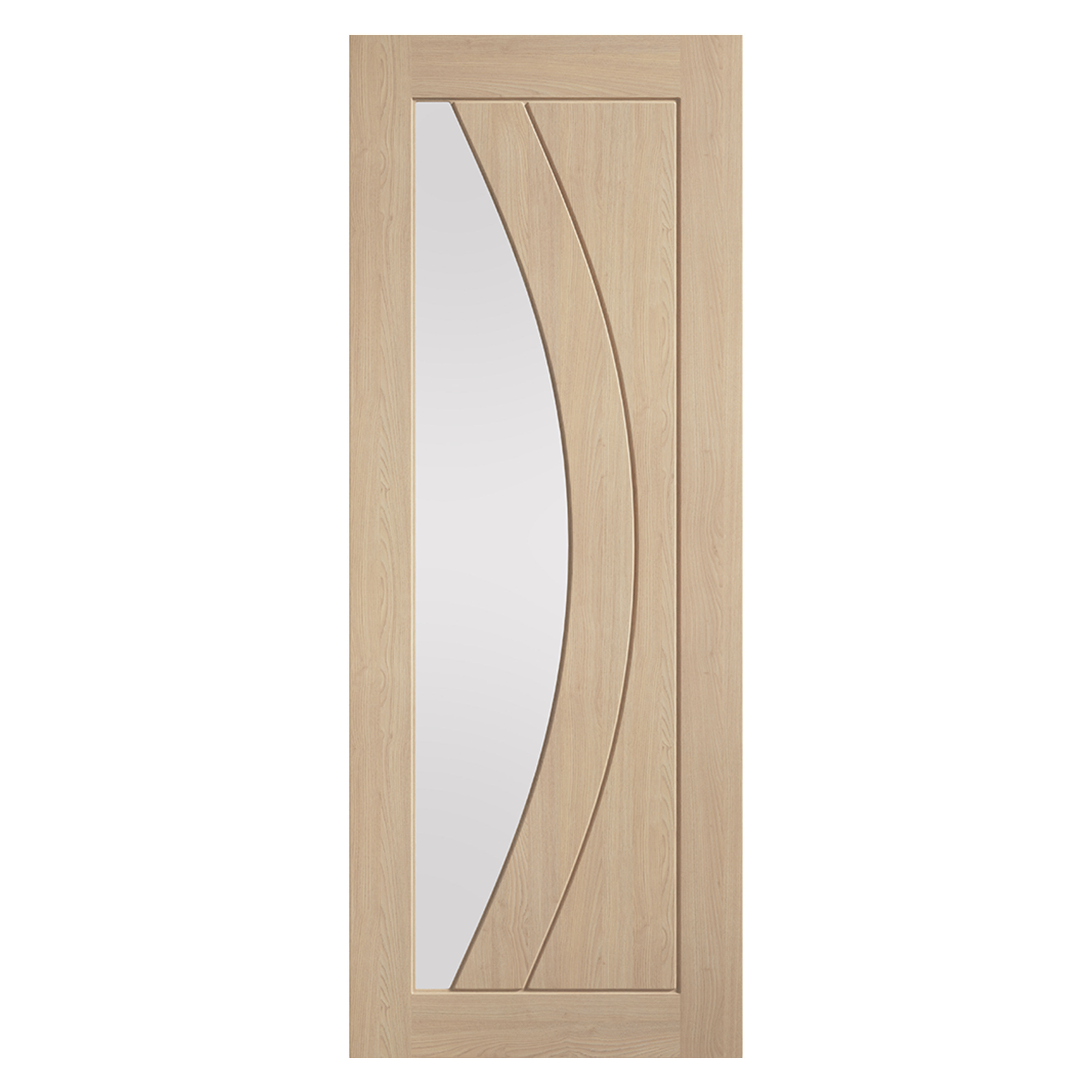 Girona Unfinished Clear Glazed Internal Door Oak
