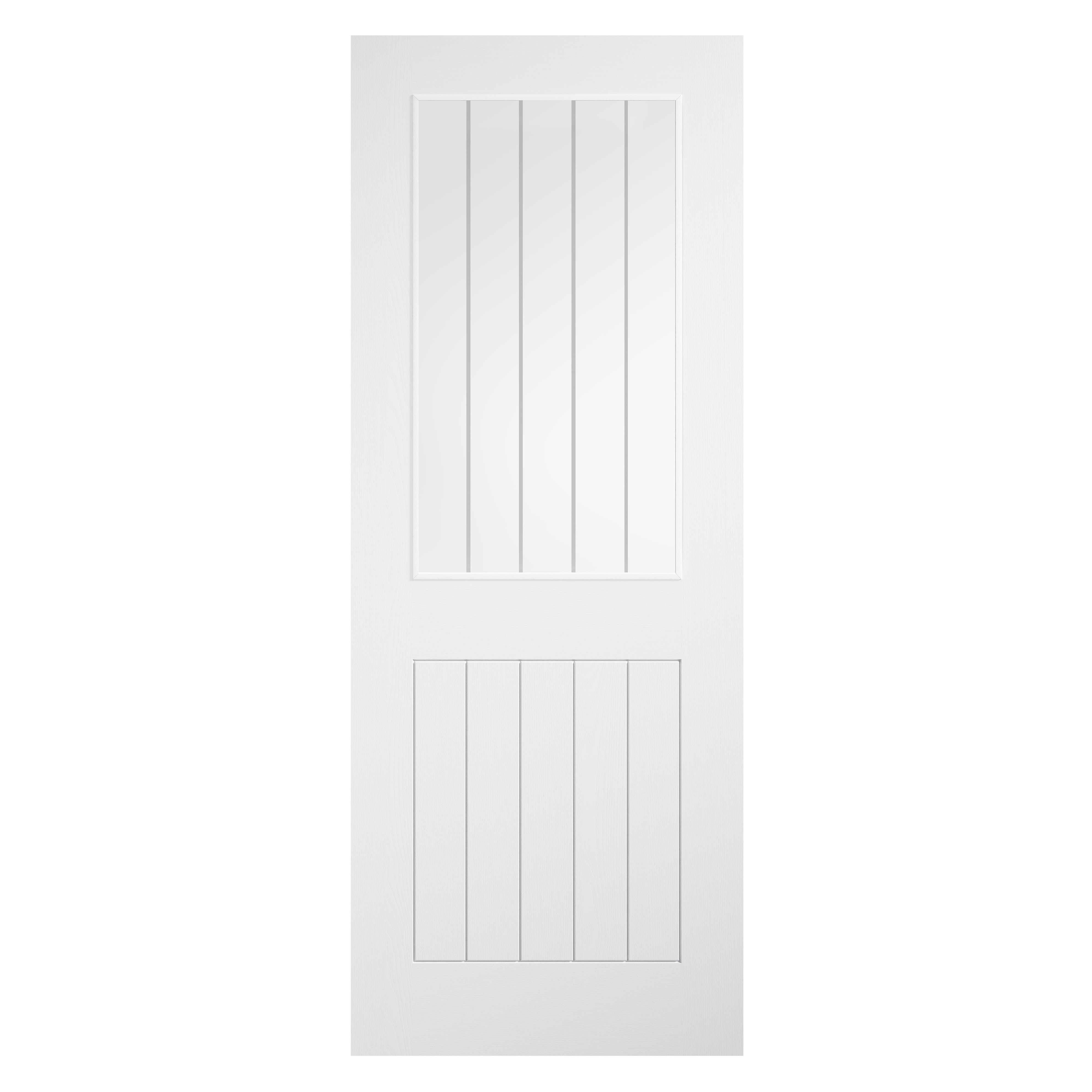 Cottage Laminate Primed Glazed Internal Door White