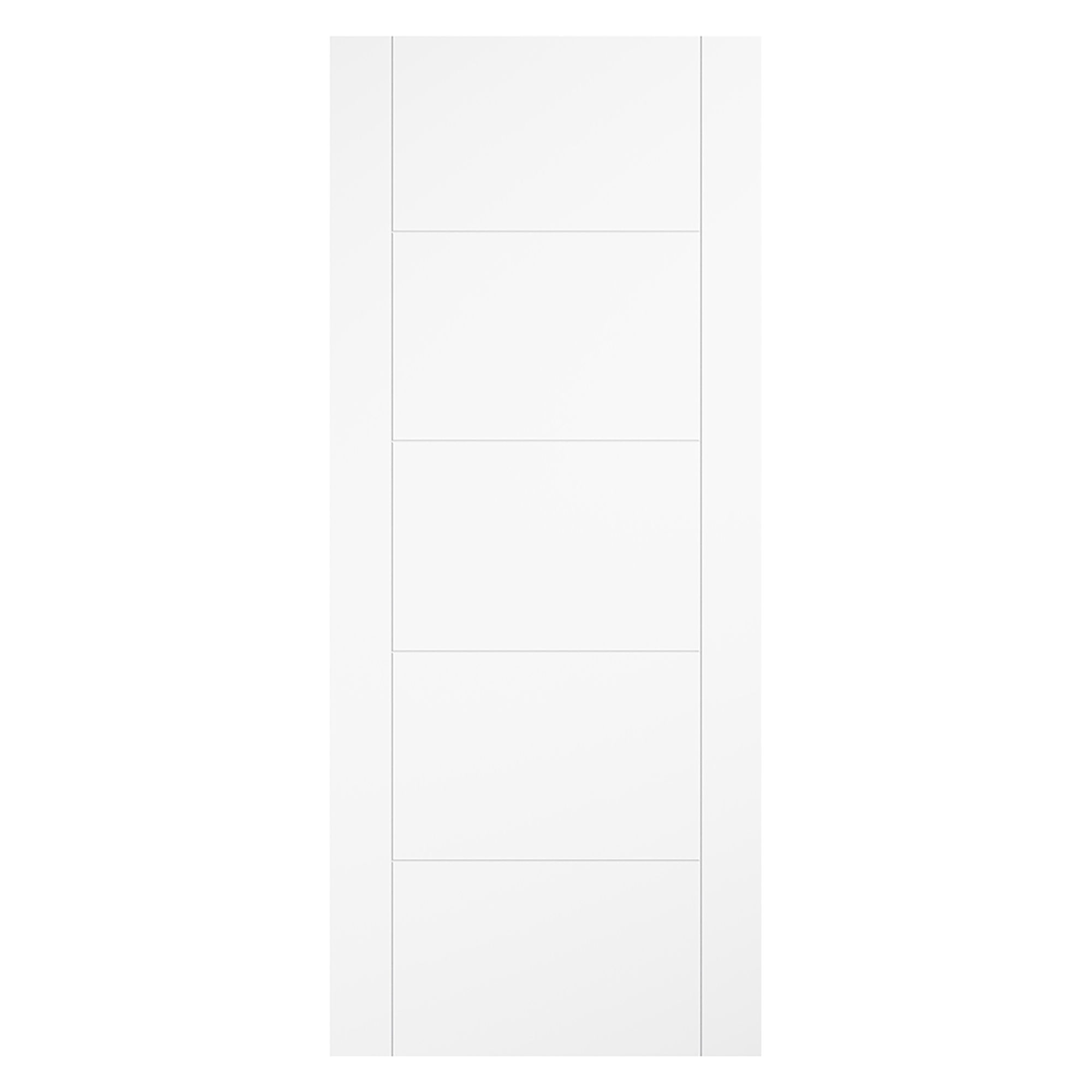 Vancouver Smooth 5-Panel Primed Moulded Internal Door White