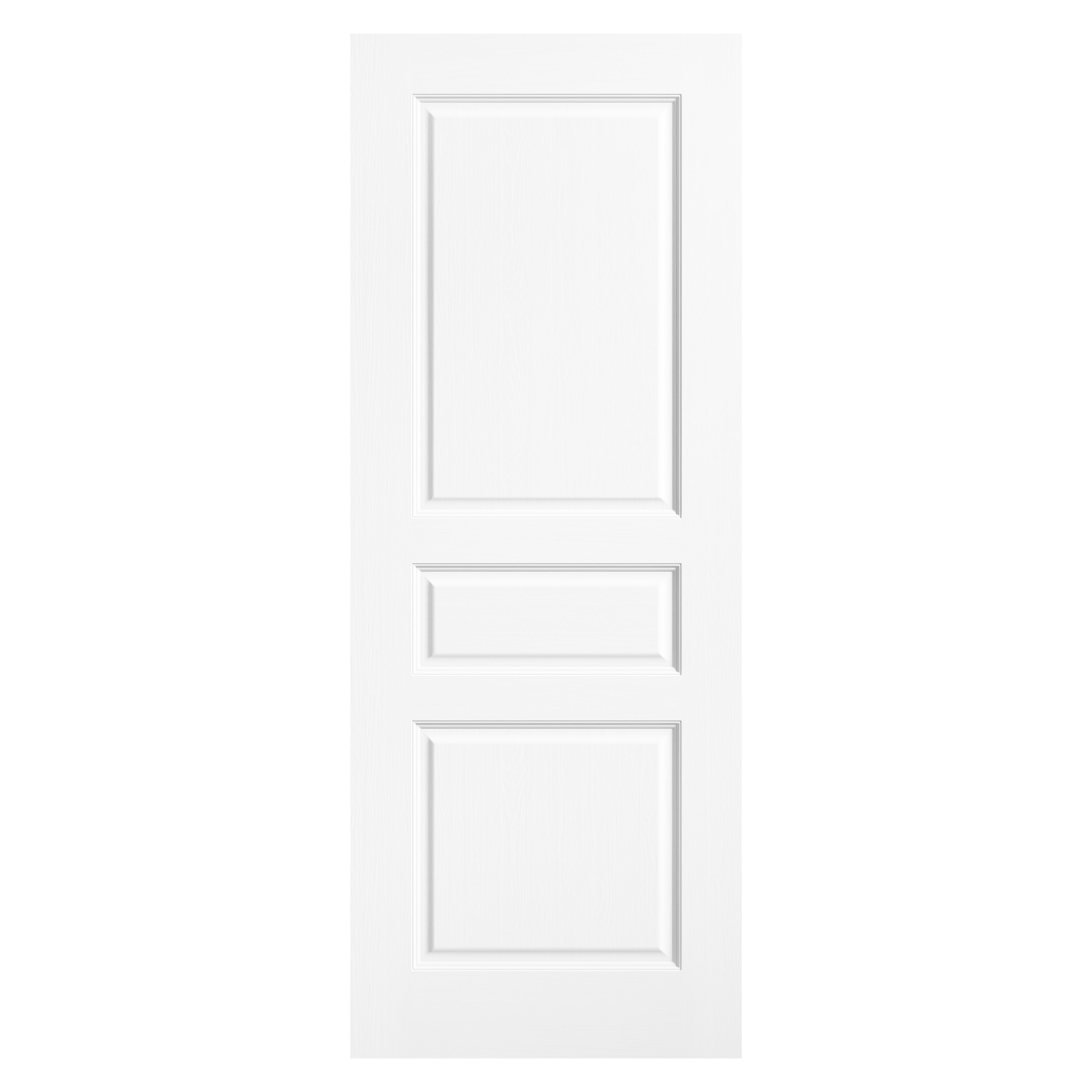 Textured 3-Panel Primed Moulded Internal Door White
