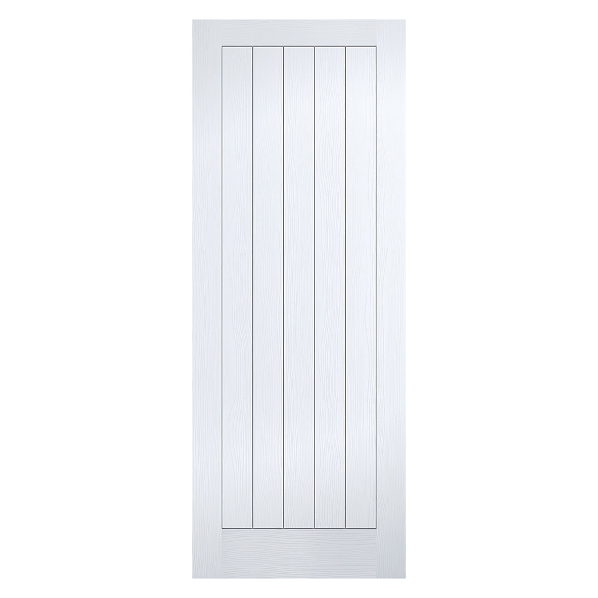 Mexicano Textured 5-Panel Primed Moulded Internal Door White