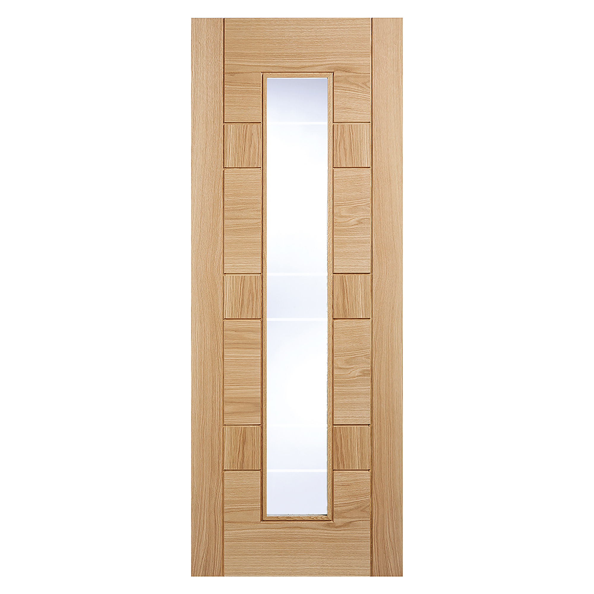 Edmonton 1-Light Pre-Finished Glazed Internal Door Oak