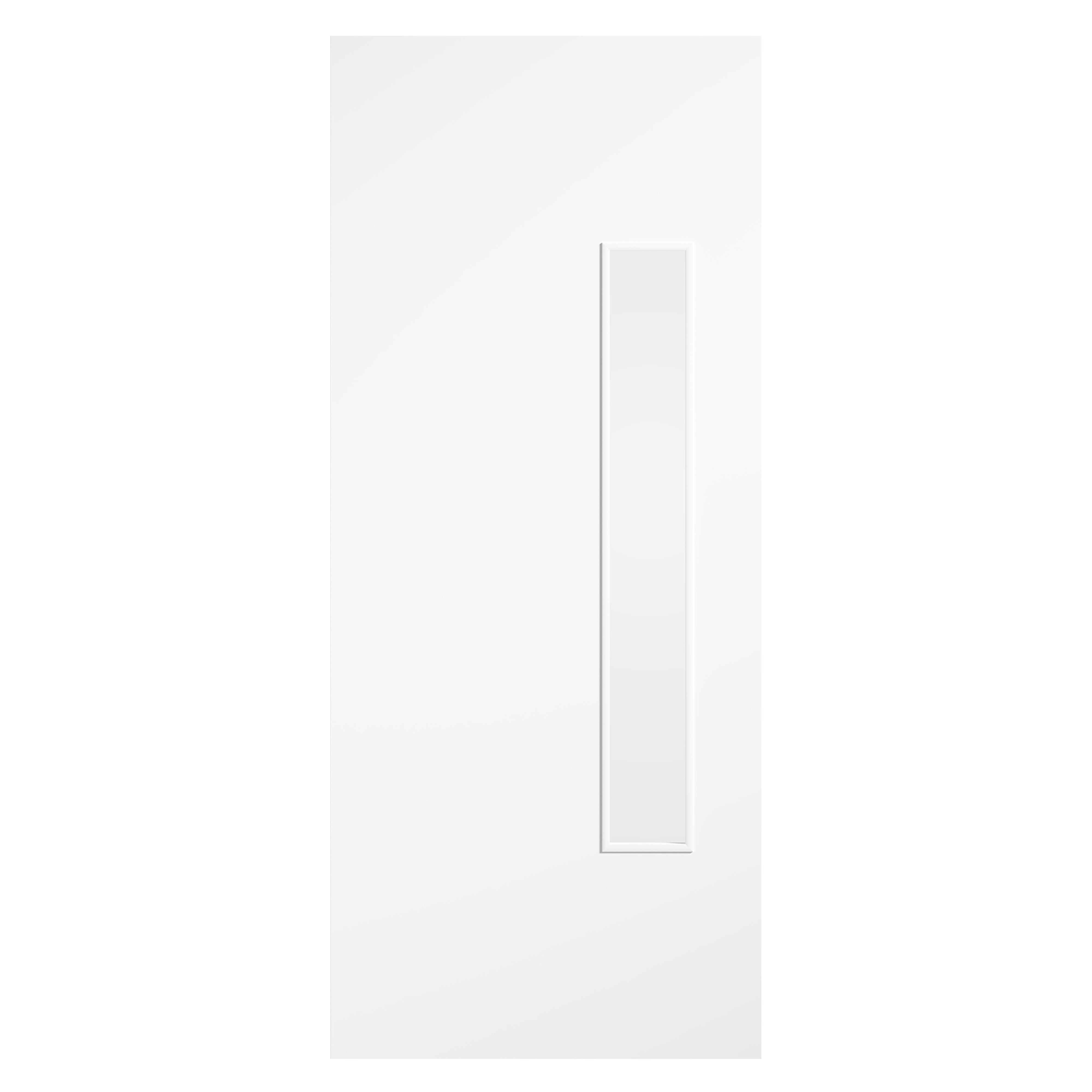 Flush 18G Primed Clear Glazed Internal Door FD 30 White