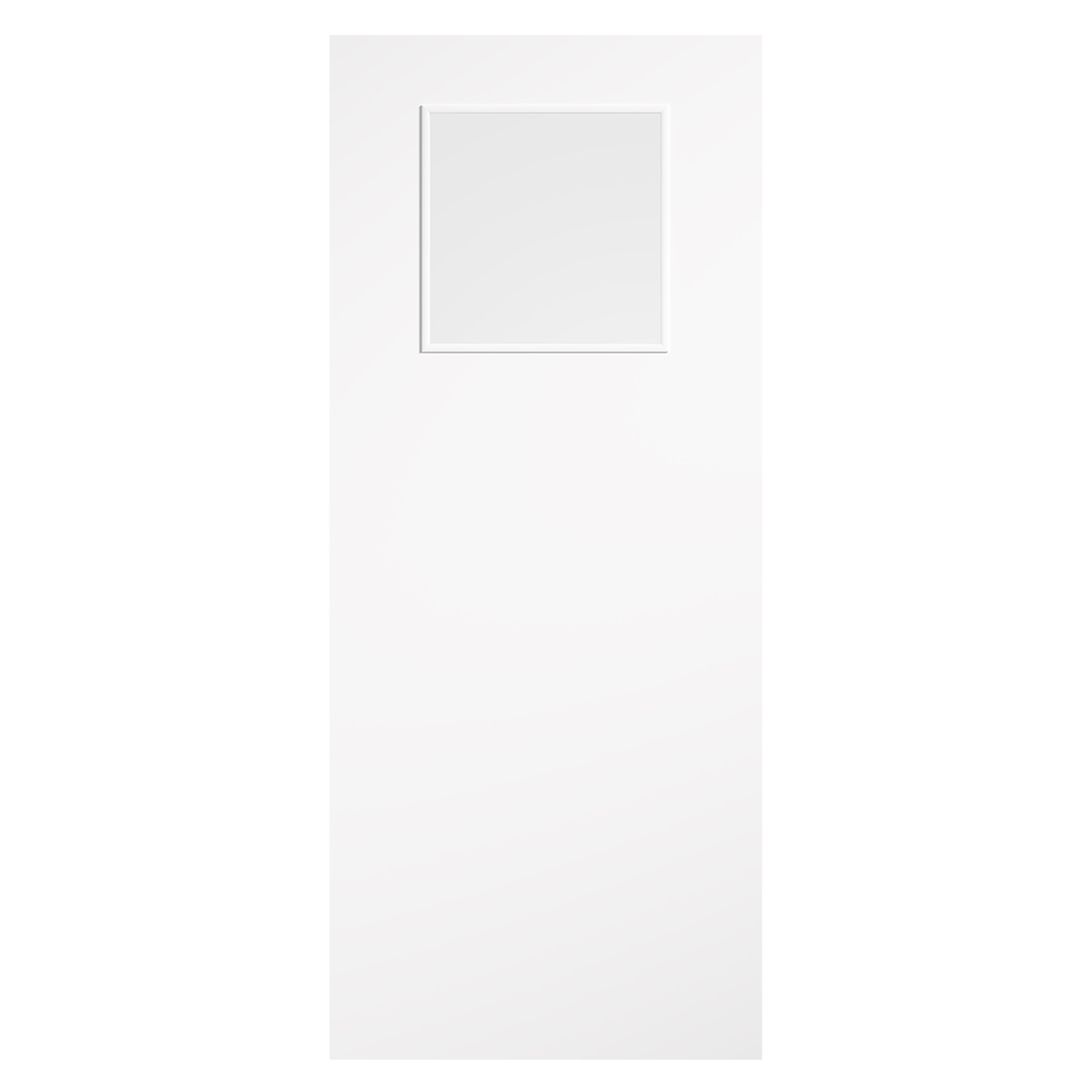 Flush 1G Primed Clear Glazed Internal Door FD 30 White