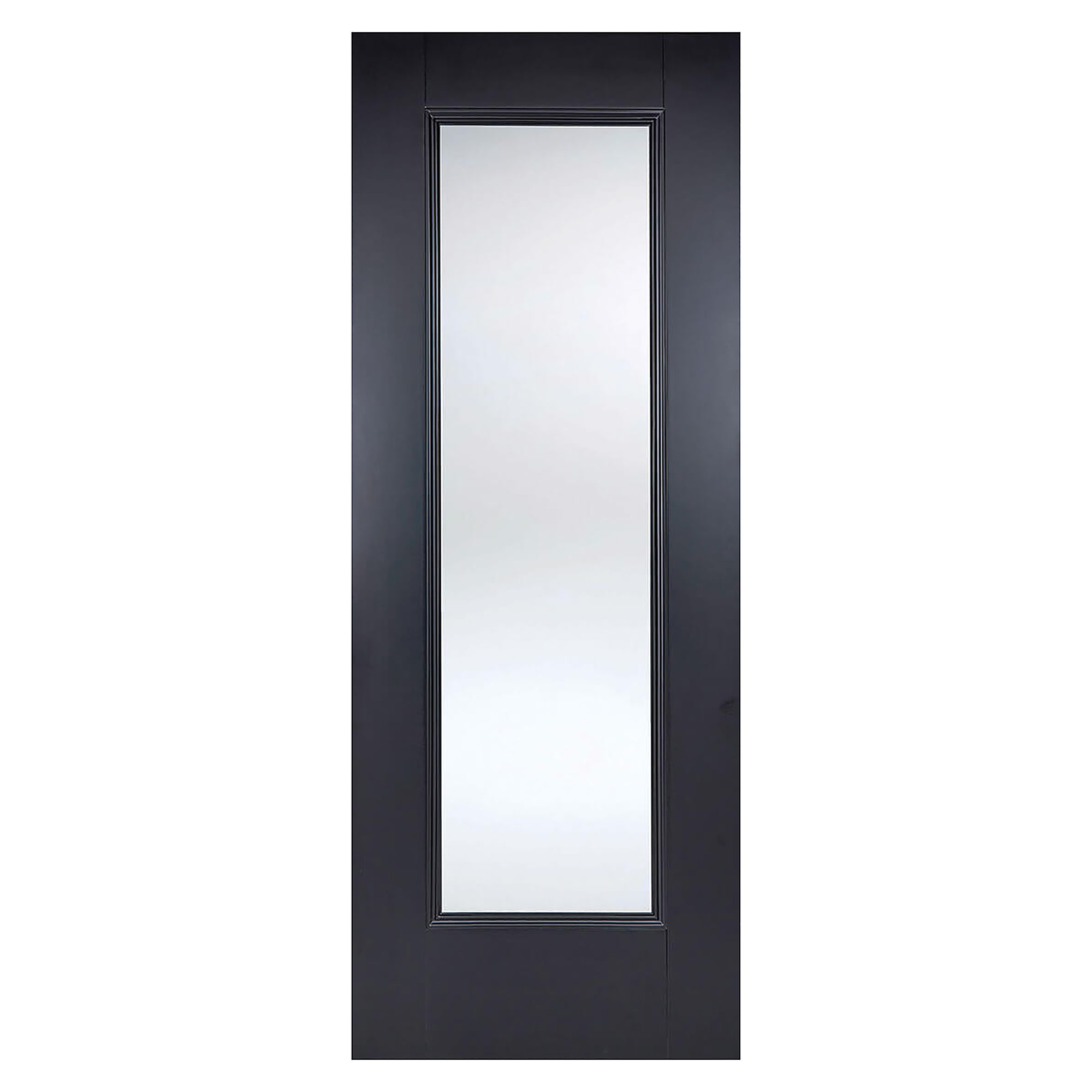 Eindhoven 1-Light Primed Plus Glazed Internal Door Black