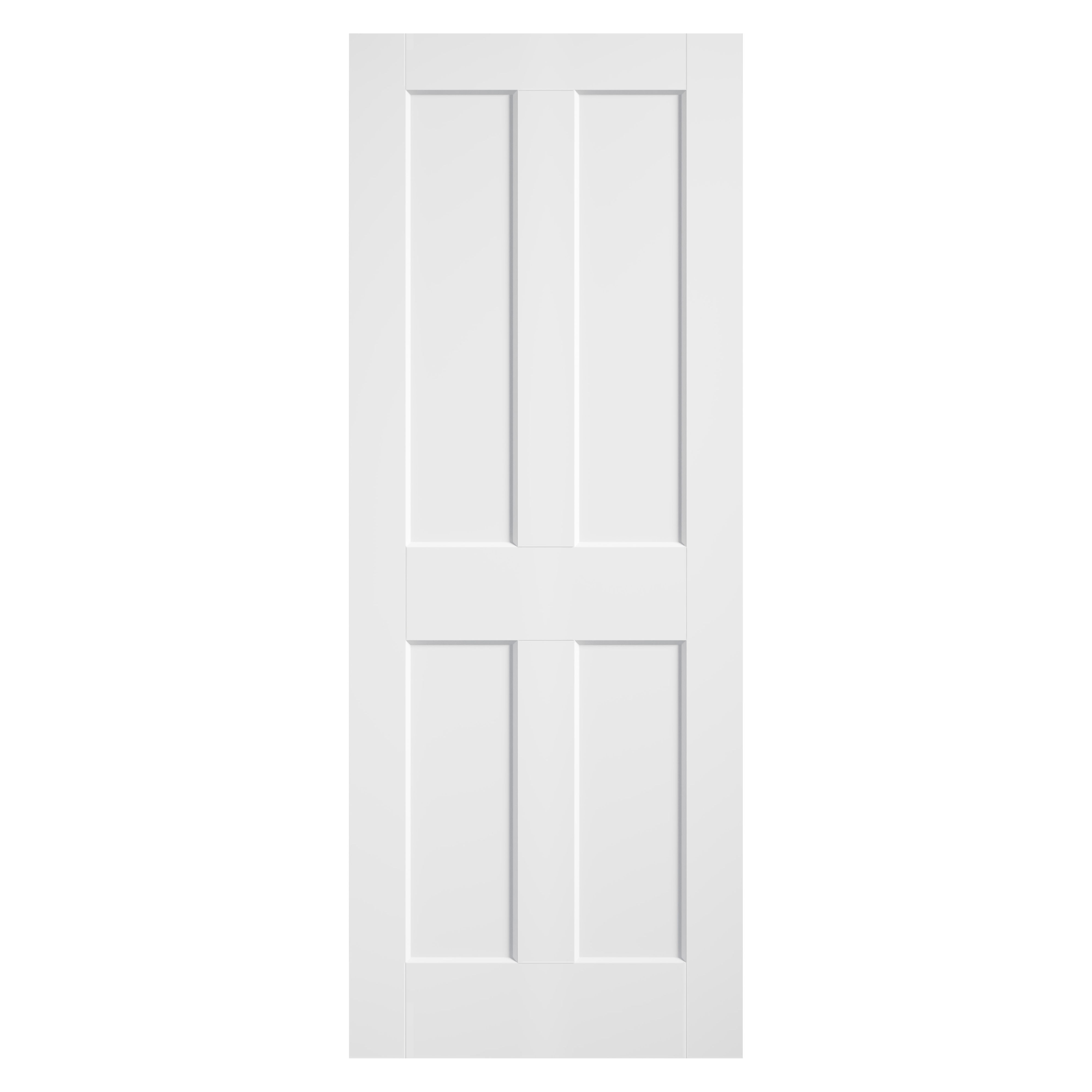 Ashford 4-Panel Primed Smooth Moulded Internal Door White