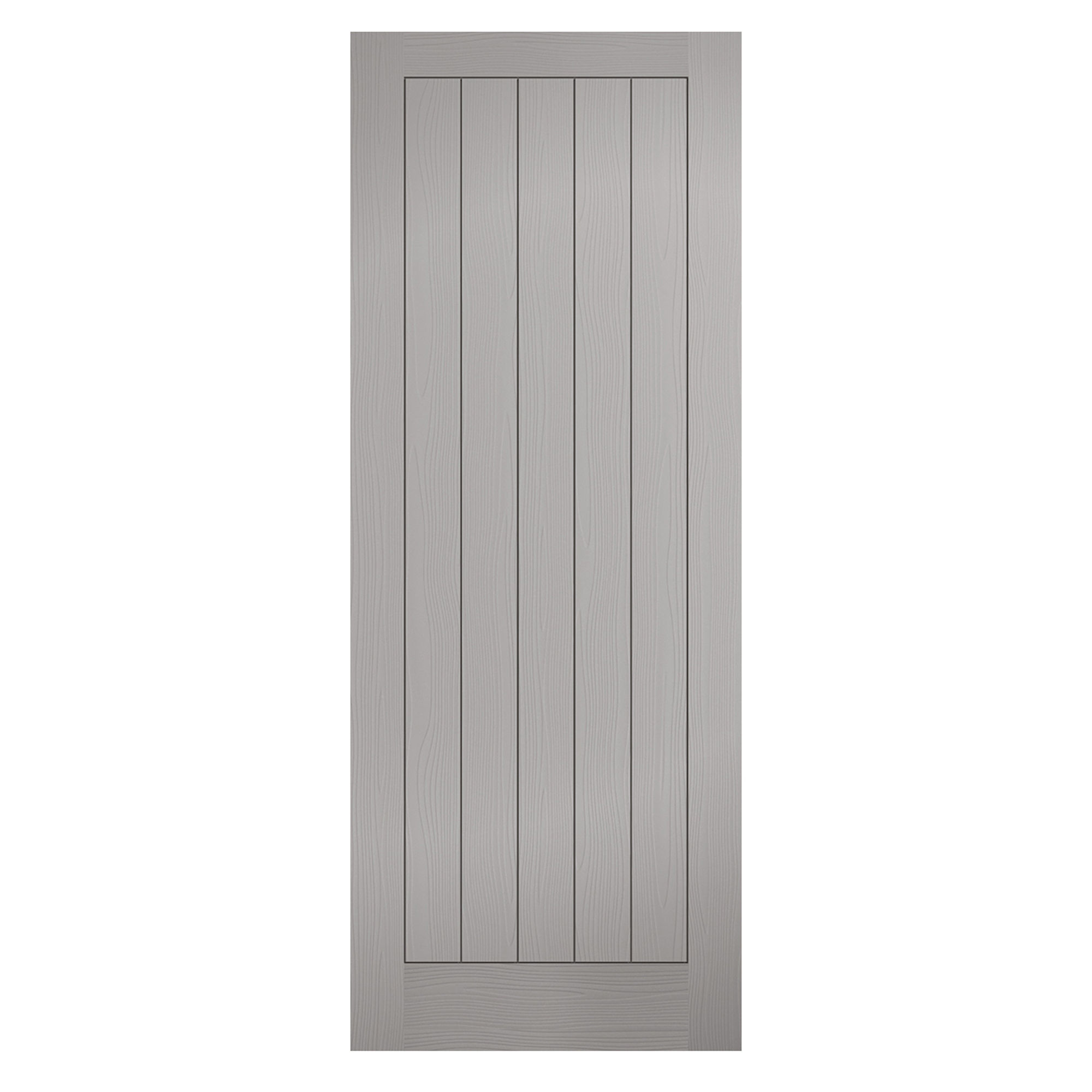 Vertical 5-Panel Pre-Finished Internal Door Grey