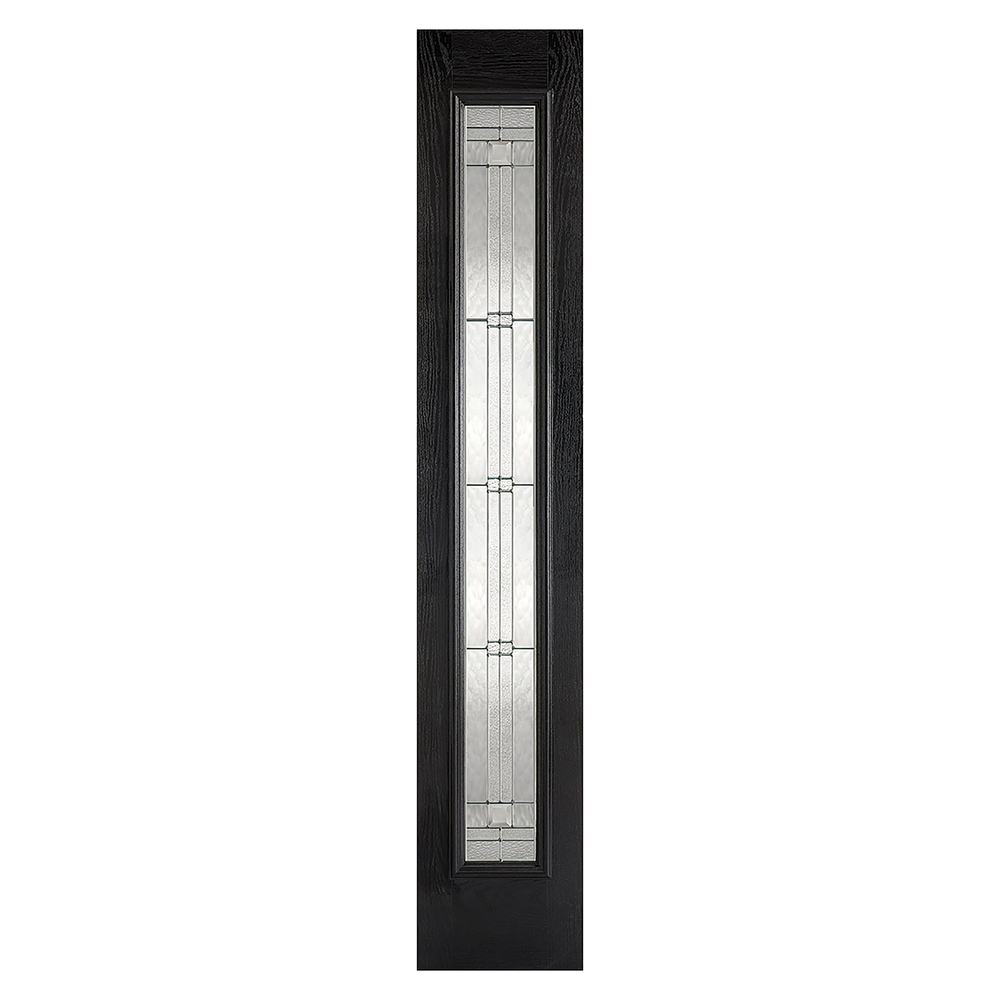 1-Light Elegant Pre-Finished Sidelight with Black Front Face and White Inside Face and Edges 356mm x 2032mm - GRPBLASLELE
