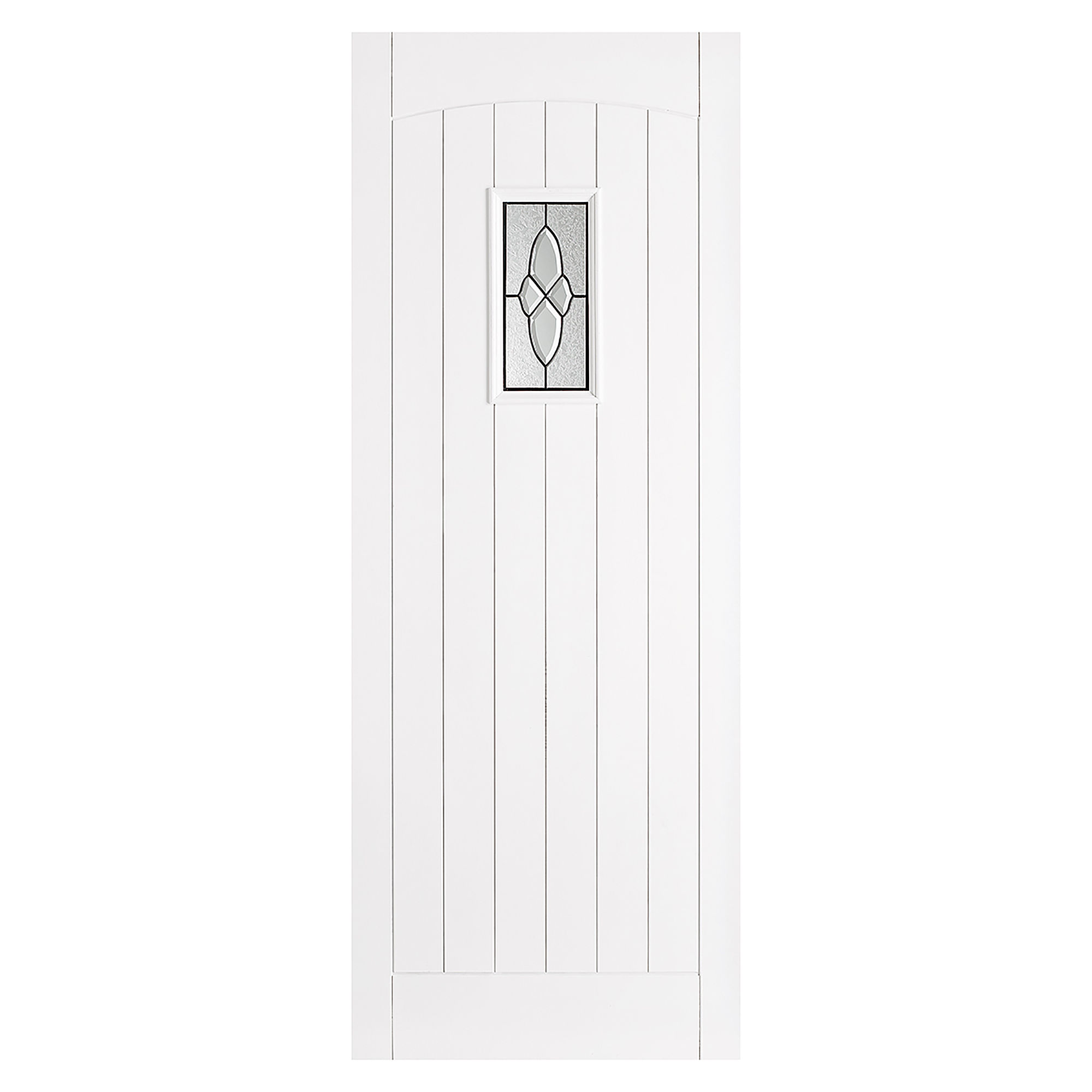 Cottage 1-Light Pre-Finished GRP Glazed External Door White
