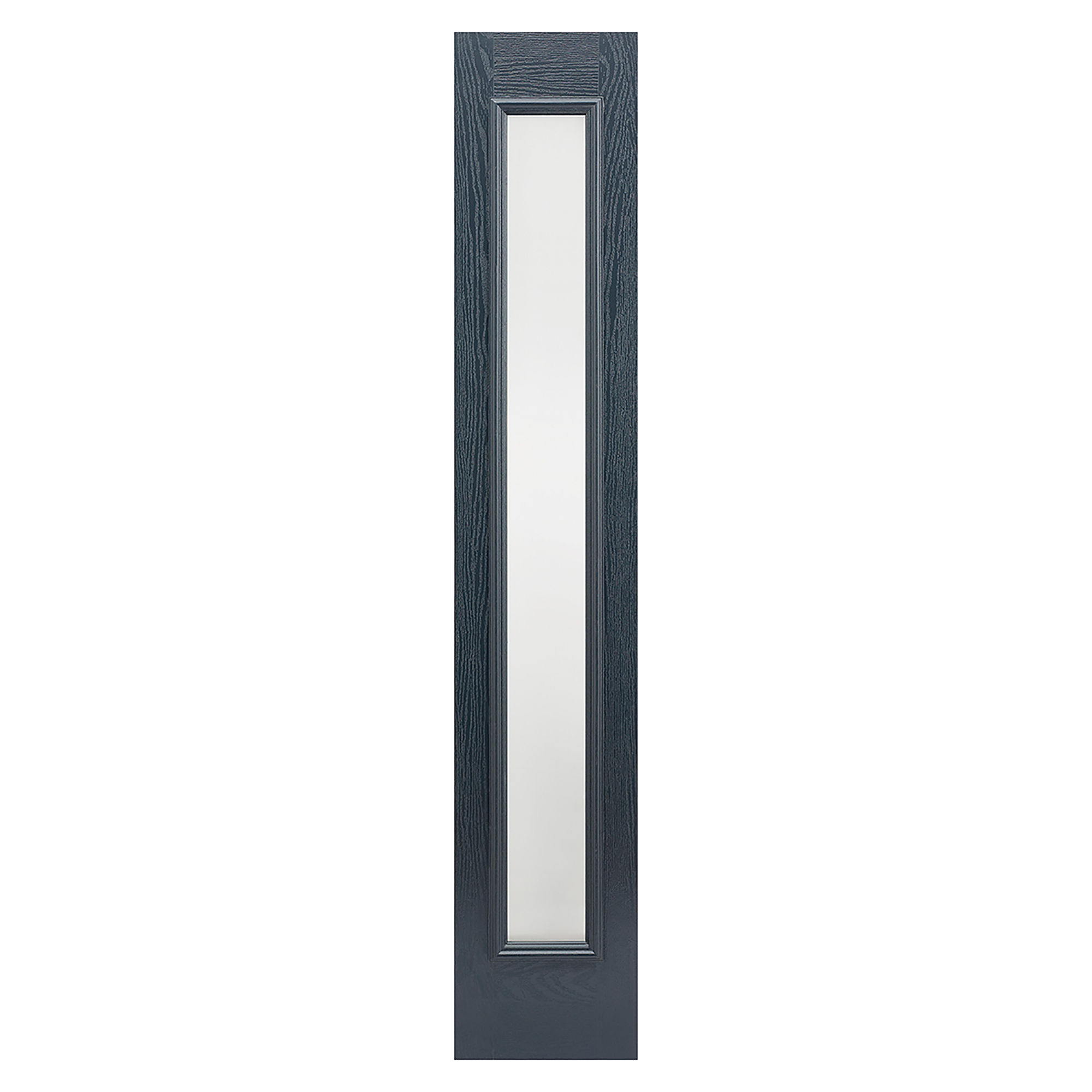 1-Light Pre-Finished Frosted Glazed Sidelight Anthracite Grey 356mm x 2032mm - GRPGRESLFRO