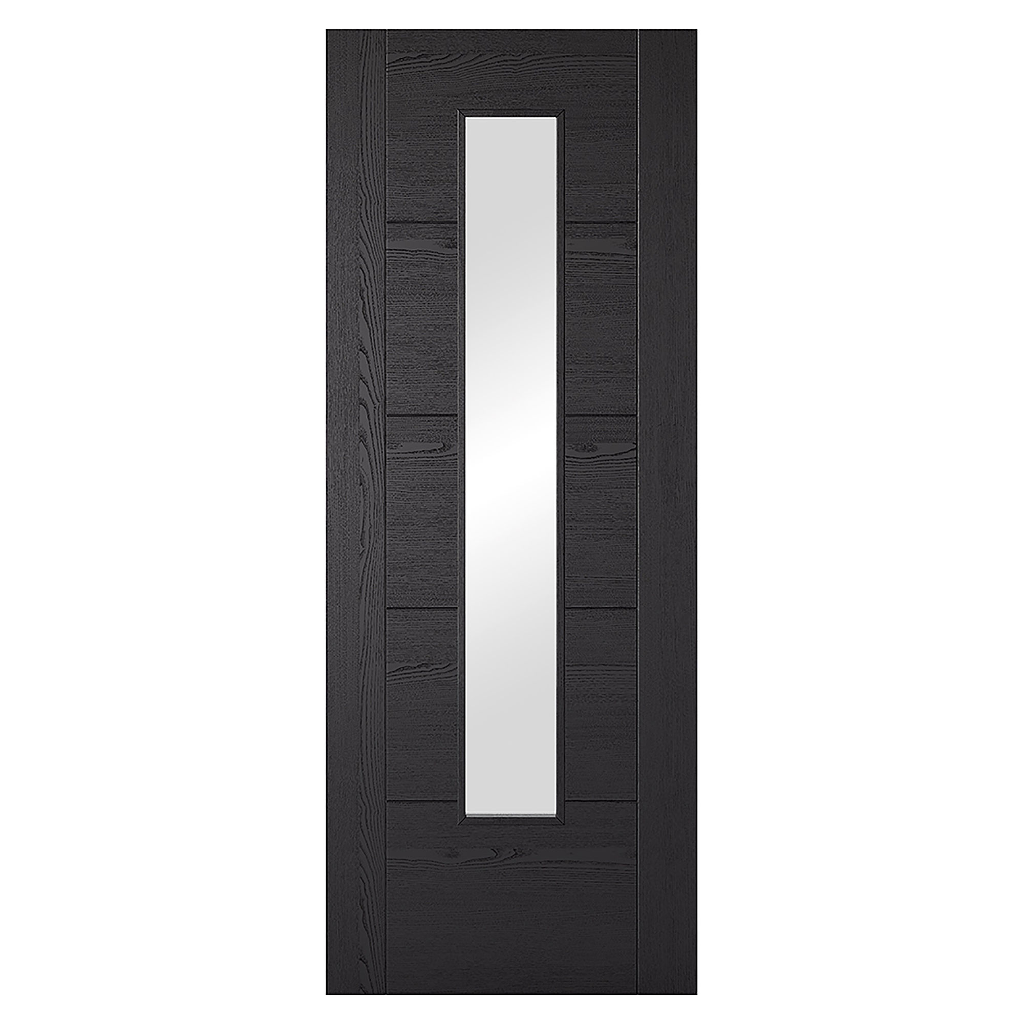 Vancouver Pre-Finished Laminated Glazed Internal Door Black Ash