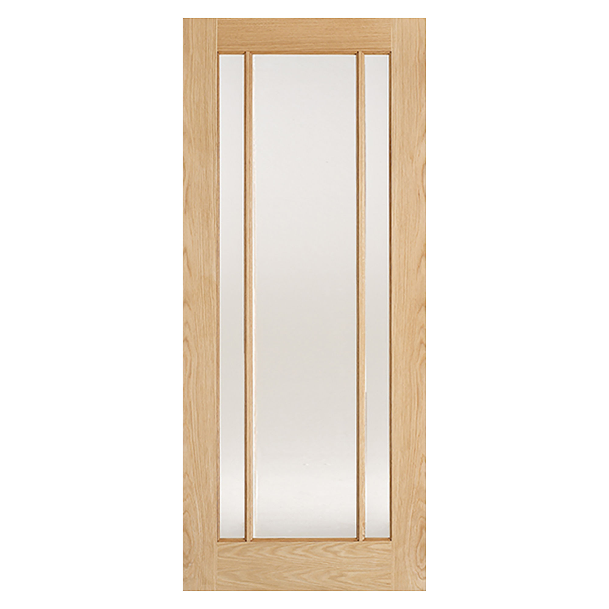 Lincoln 3-Light Unfinished Frosted Glazed Internal Door Oak