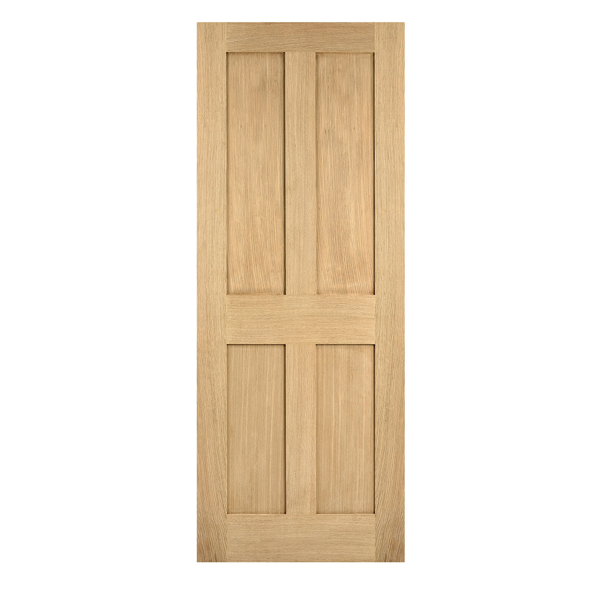 London 4-Panel Unfinished Internal Door Oak 610mm x 1981mm - OLON24