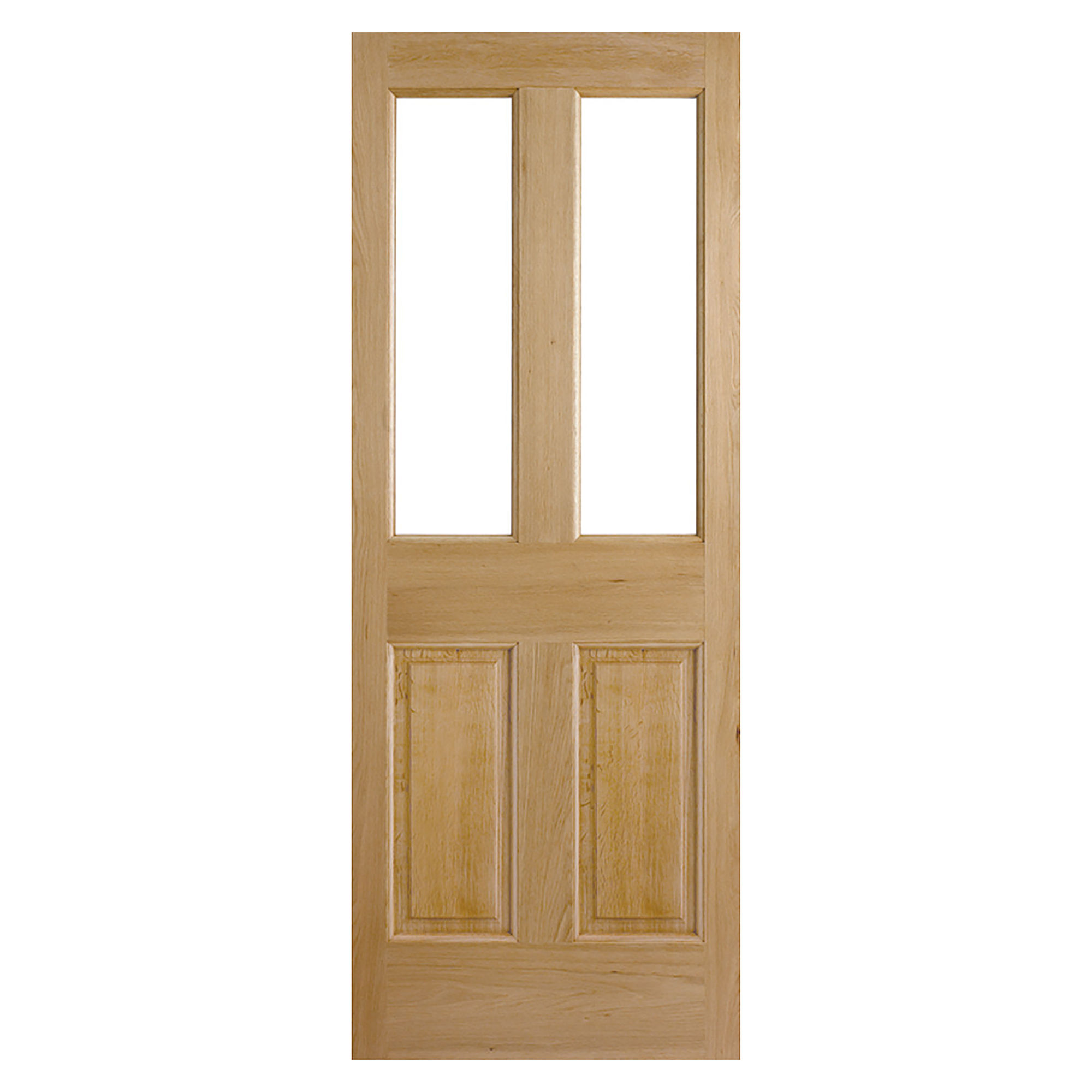 Malton 2-Light Unfinished Unglazed External Oak Door 838mm x 1981mm - OMAL33