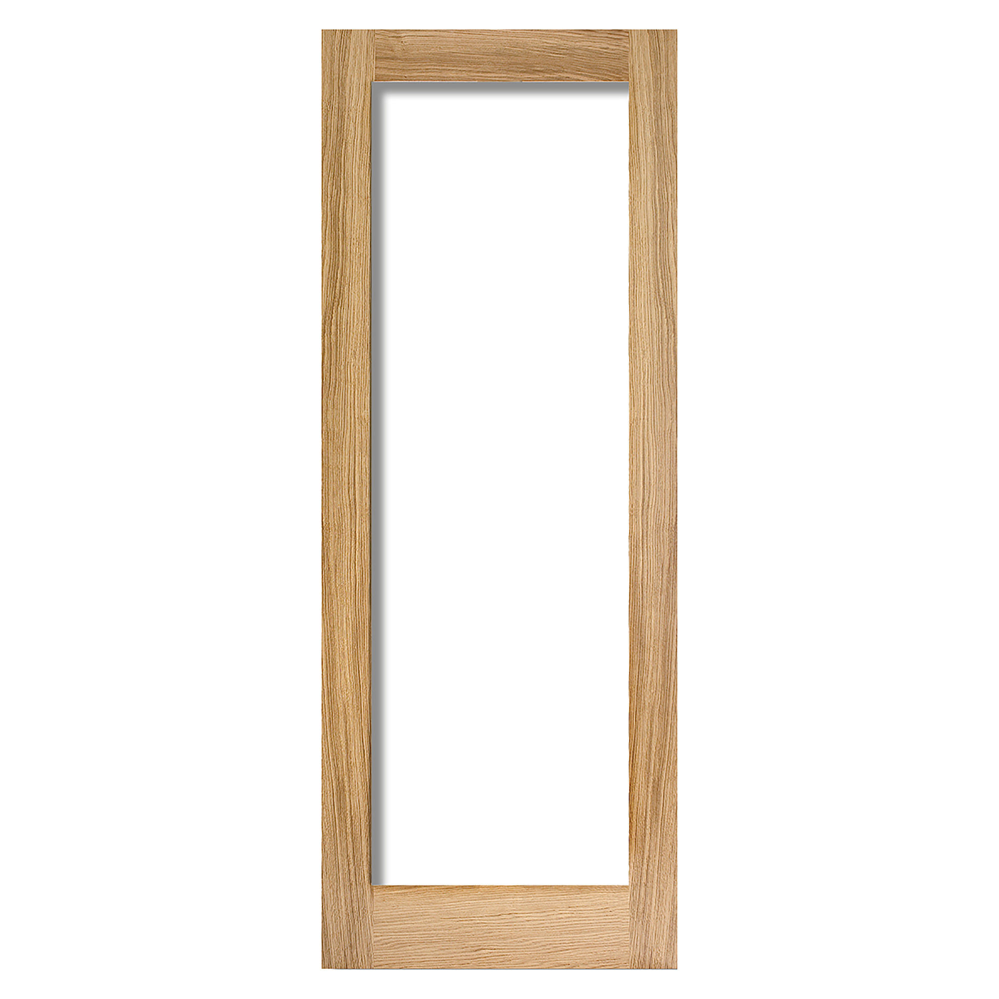Pattern 10 1-Light Unfinished Clear Glazed Internal Door Oak