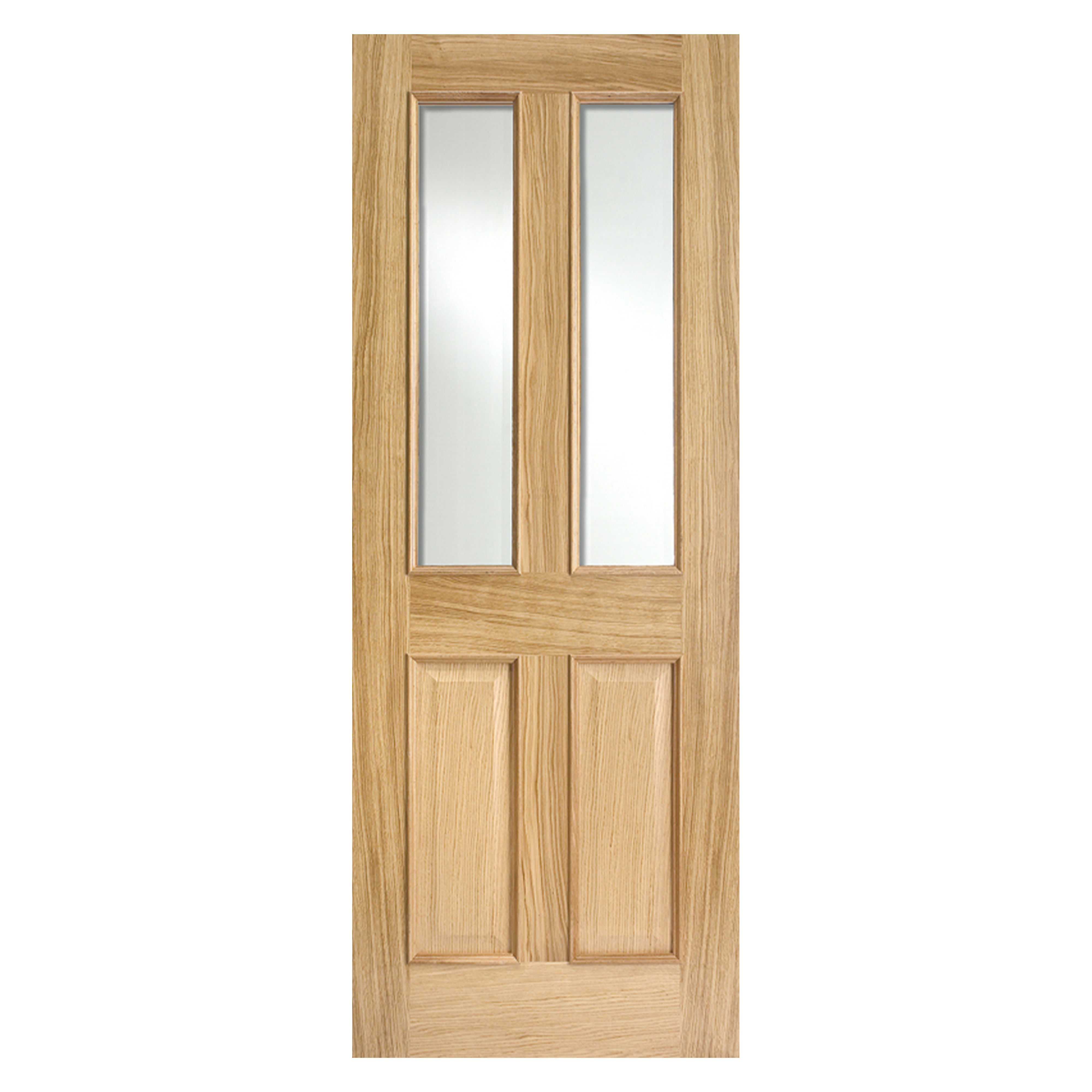 Richmond 2-Light Unfinished Clear Glazed Internal Door Oak
