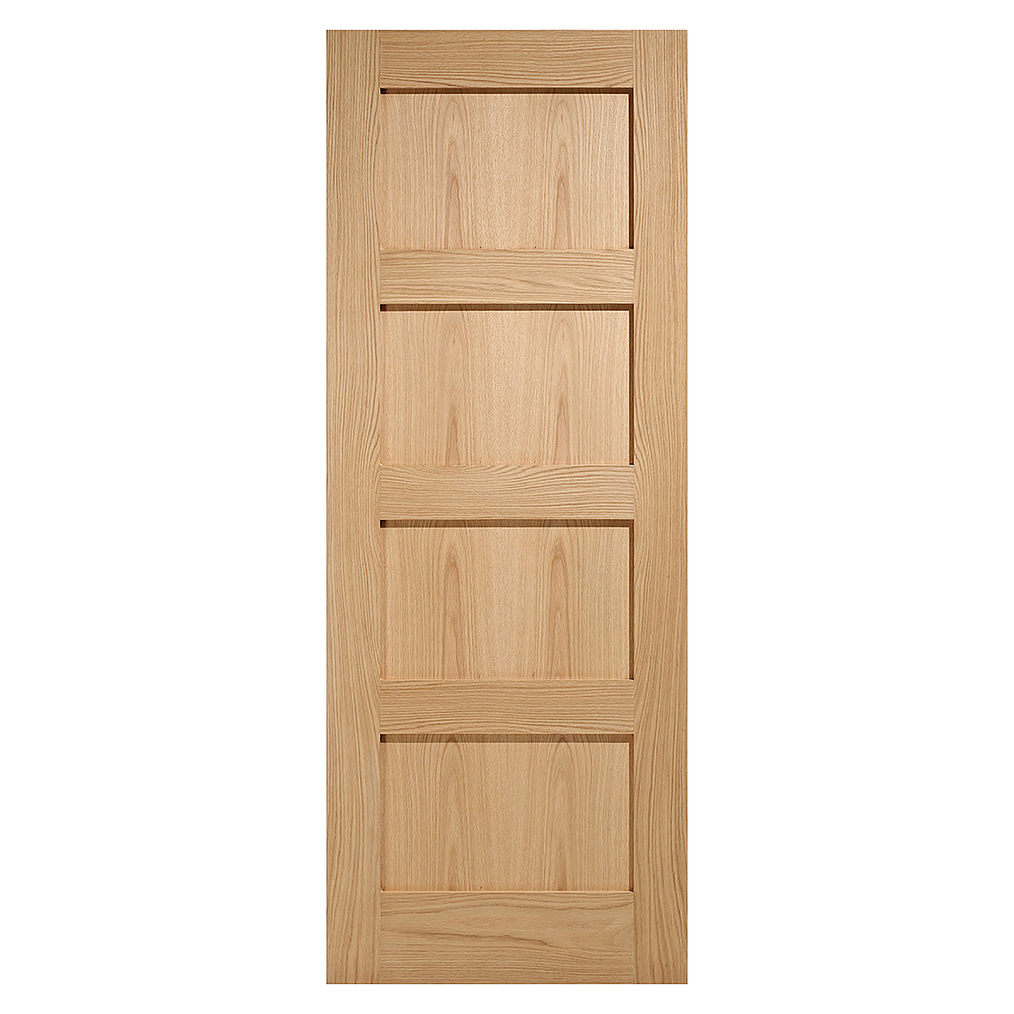 Shaker 4-Panel Unfinished Internal Door Oak