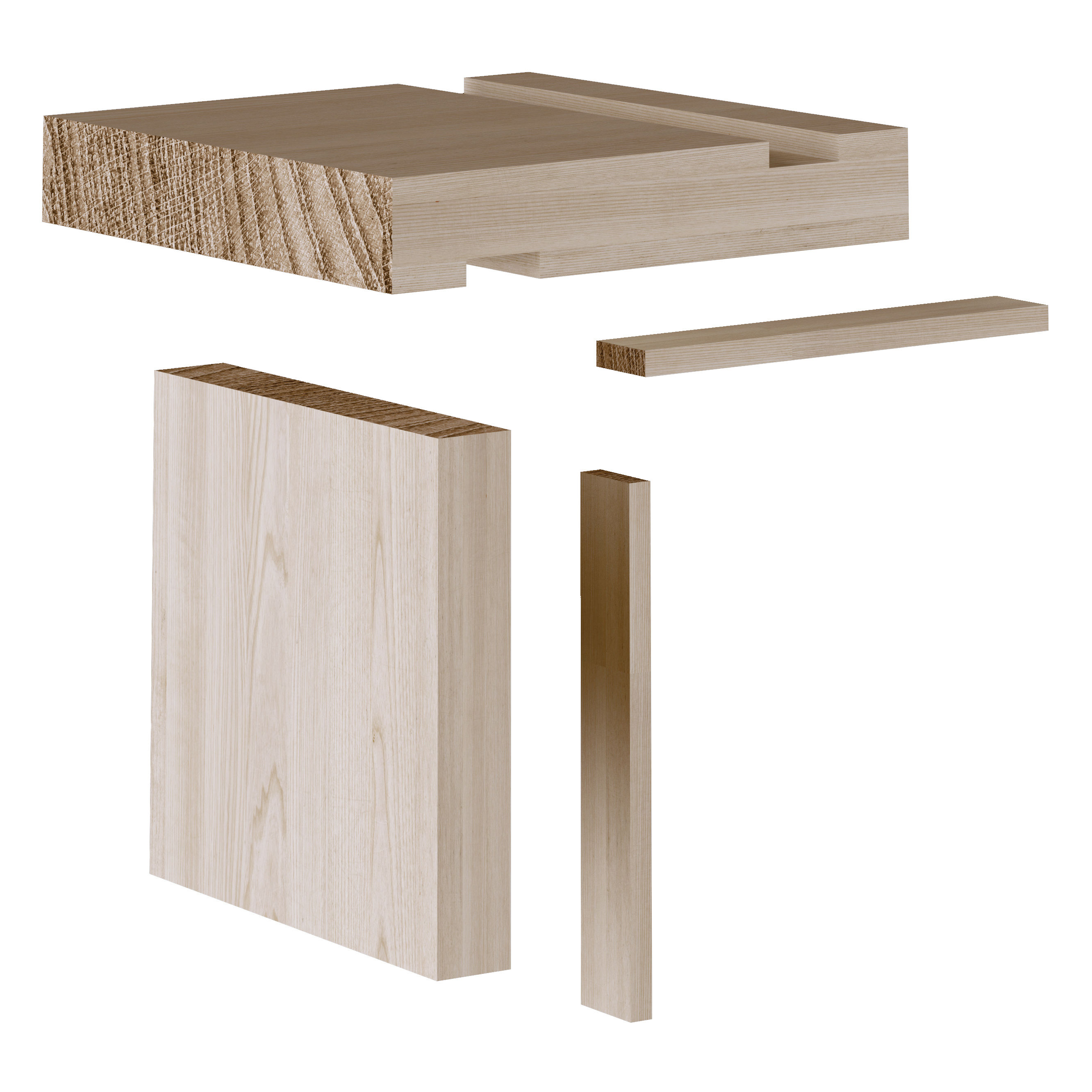 Internal Whitewood Door Lining Set for 2'6"/2'9" 32mm x 125mm (Finished Size 27mm x 120mm)