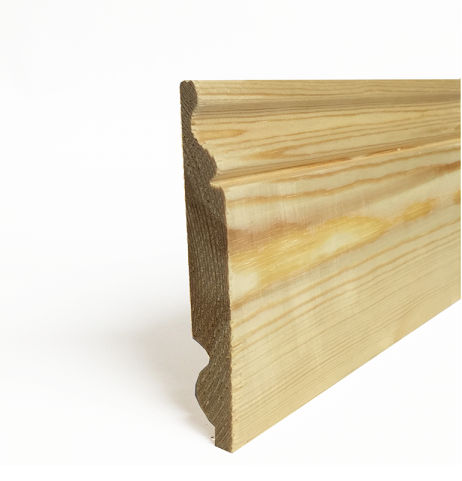 Dual Torus/Ogee Redwood Skirting 25mm x 175mm (Finished Size 20mm x 169mm)