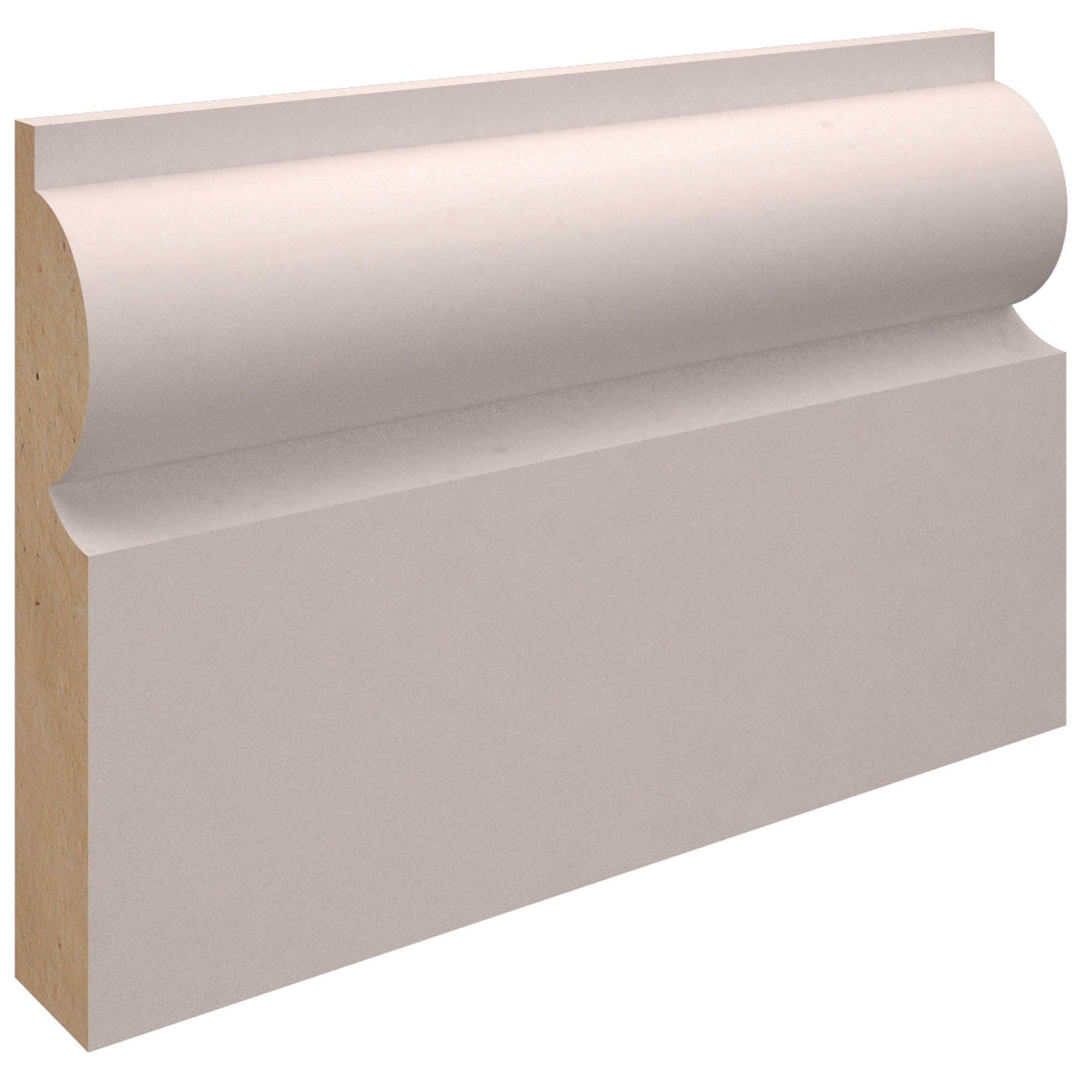 MDF Primed Torus Skirting 144mm x 18mm x 4.4m
