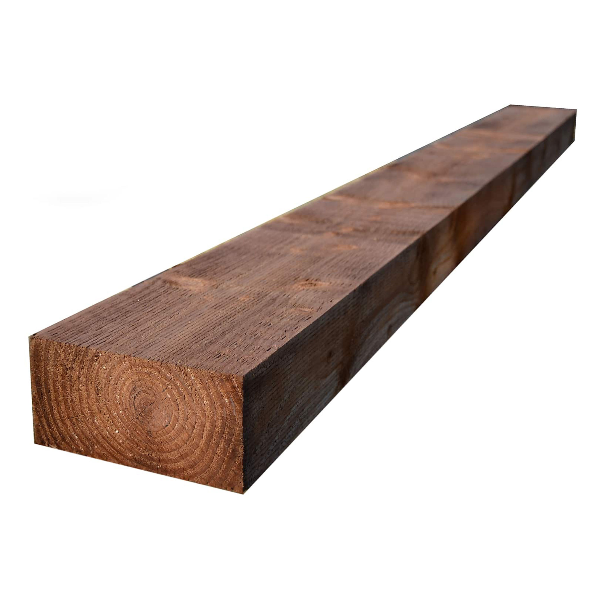 Garden Sleeper Treated Softwood Tanatone Brown (Finished Size 120mm x 245mm)