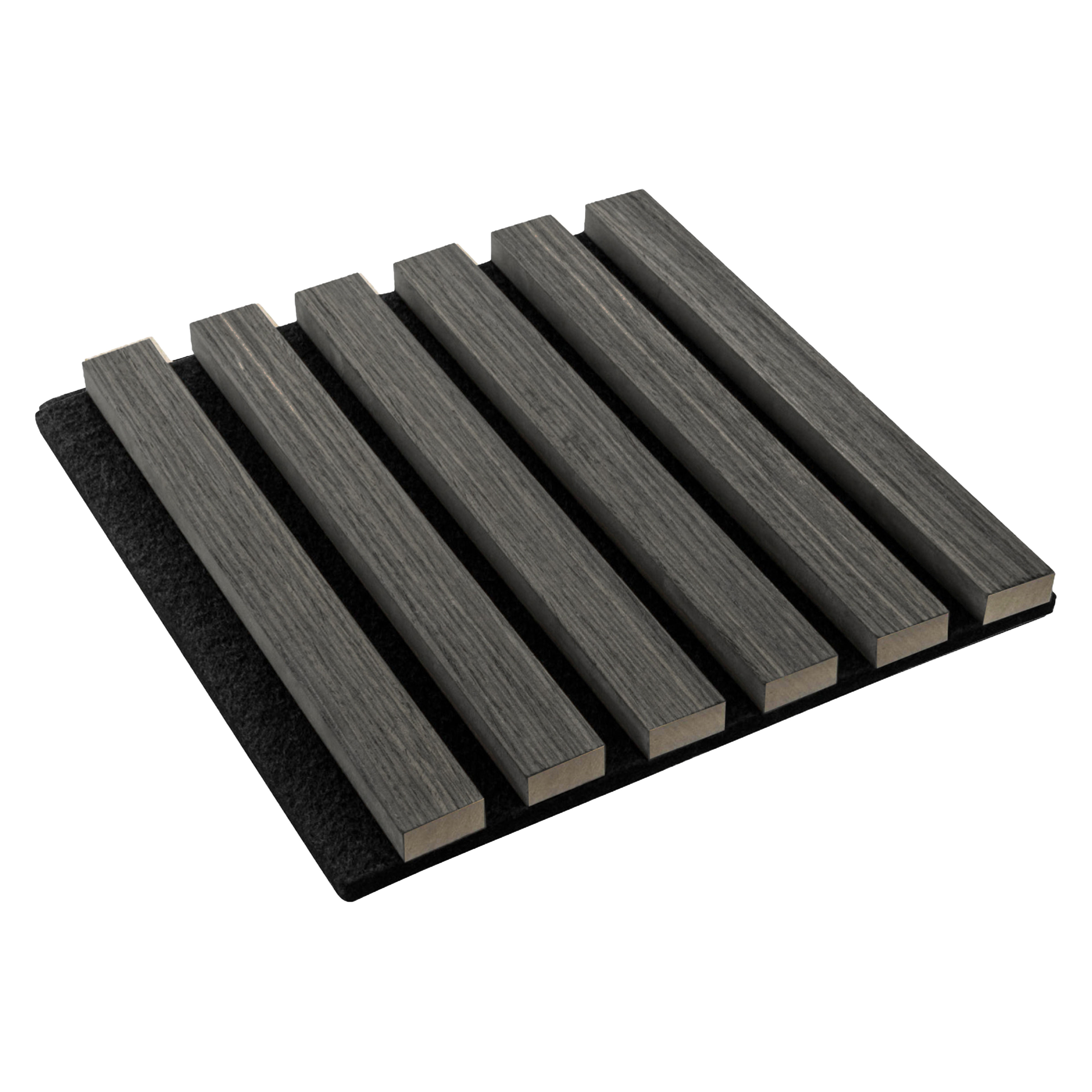 Cheshire Mouldings Acoustic Slat Wall Panel Dark Grey 2400mm x 605mm x 22mm - WPKT8